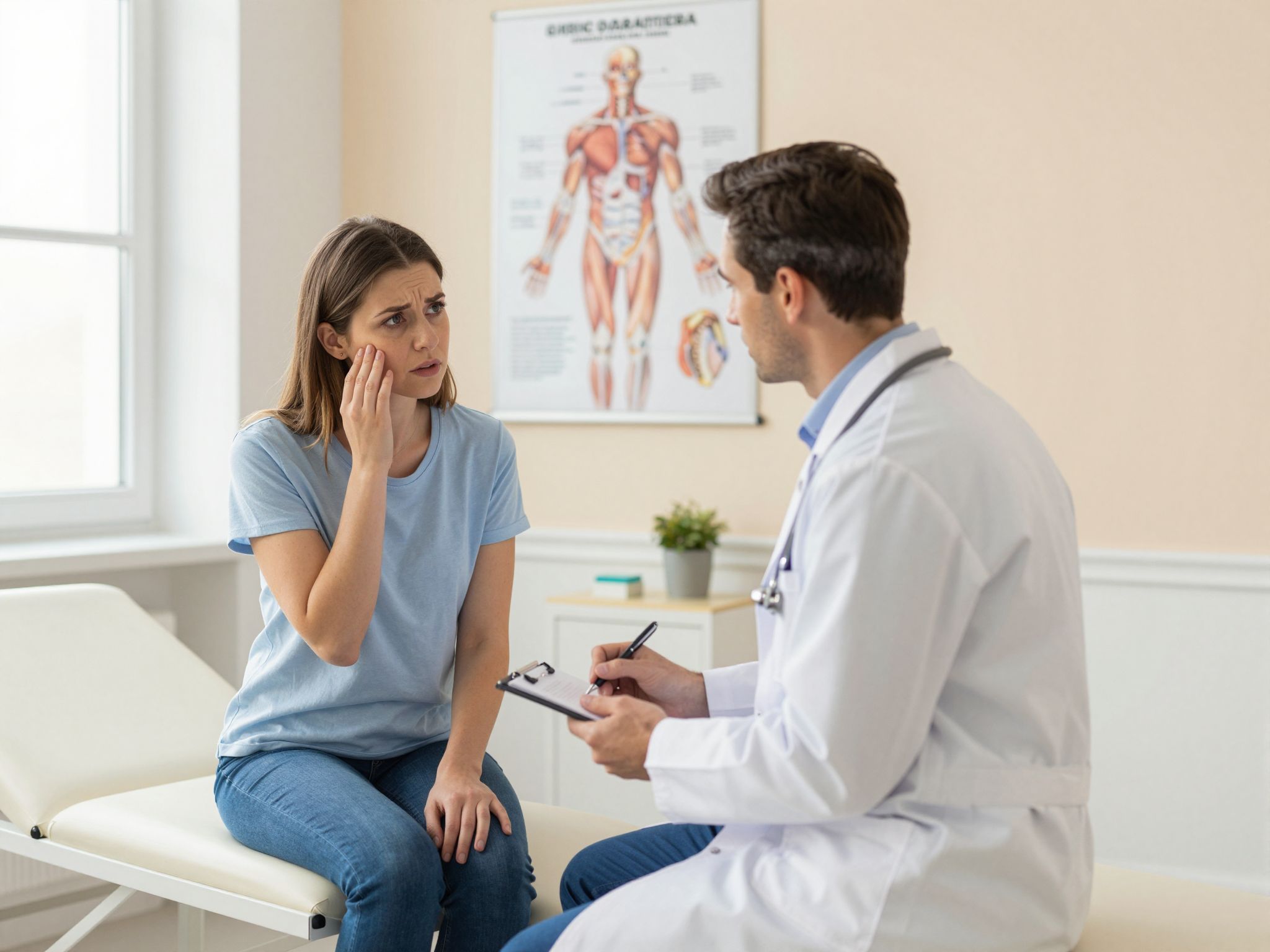 A láz és nyakmerevség meningitisre utalhat, sürgős orvosi segítség szükséges.