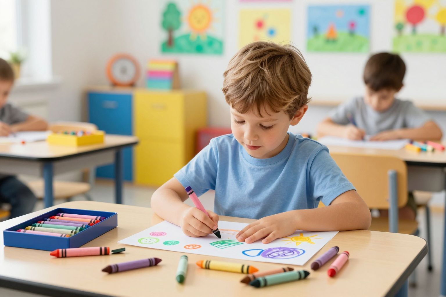 A zsírkréta segíti a finommotorika fejlődését gyermekeknél.