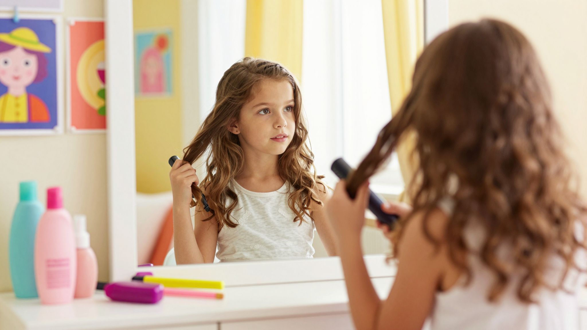 A kislányok a társadalmi elvárások miatt vágynak egyenes hajra.