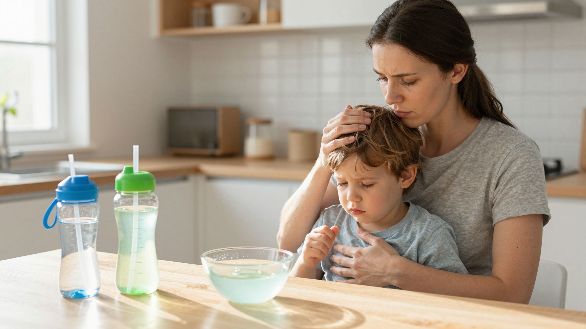 Az itatást fokozatosan, kis kortyokban kezdjük el.