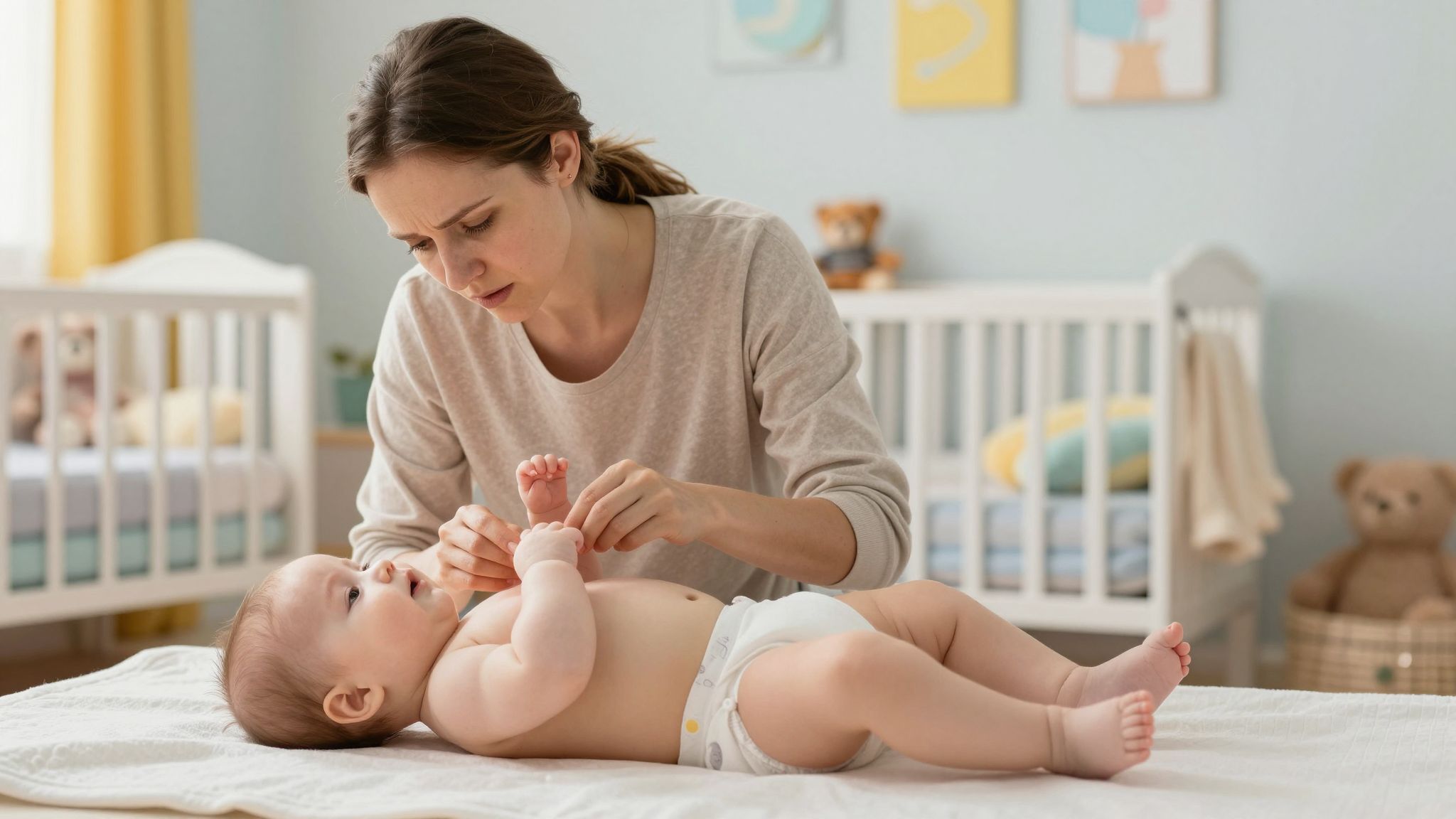 Ha a baba bőre súlyosan gyulladt, orvoshoz kell fordulni.