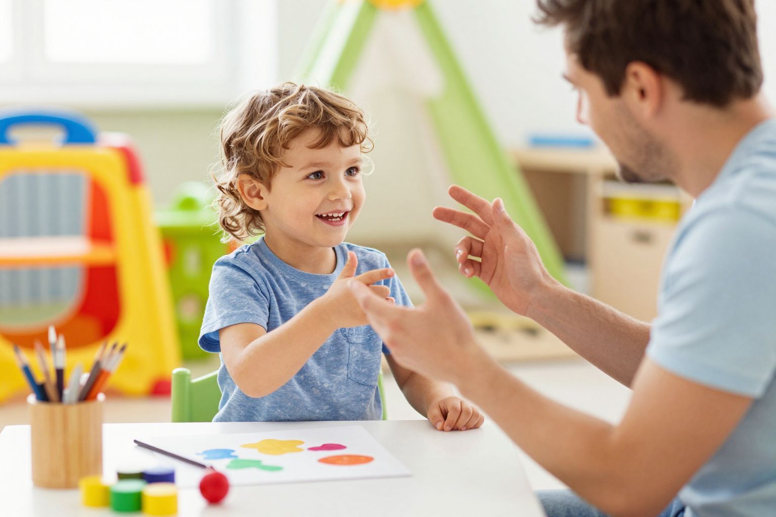 A rövid utasítások segítik a gyermekek figyelmének fenntartását.