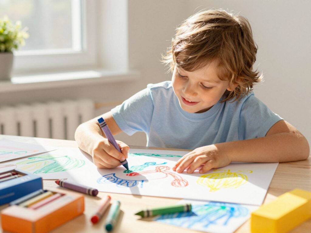 Találkozás a zsírkrétával: hogyan segíti a firkálás a gyermek fejlődését?