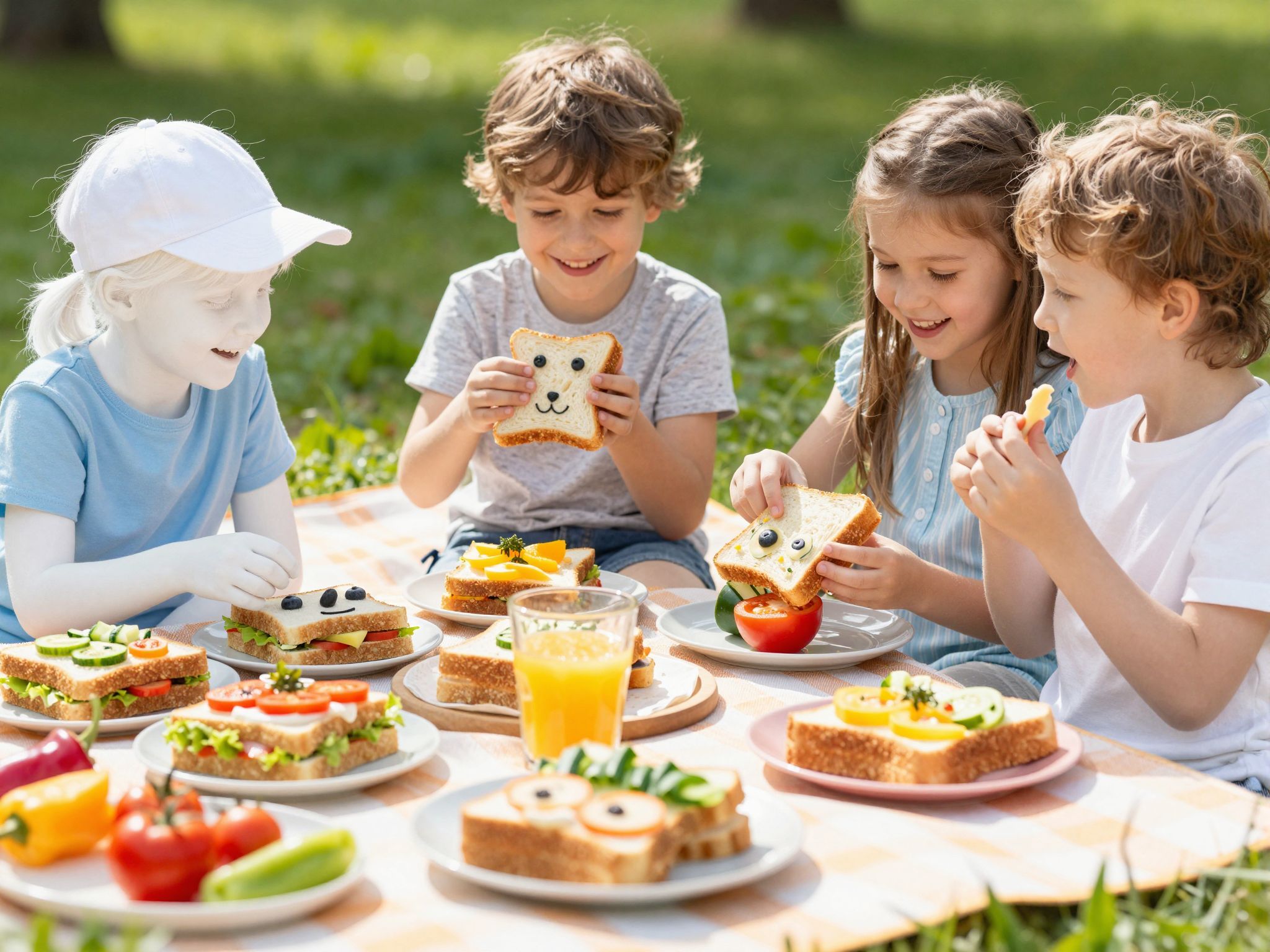 Tavaszi szendvicsek: színes zöldségekből virágformákat készíthetünk.