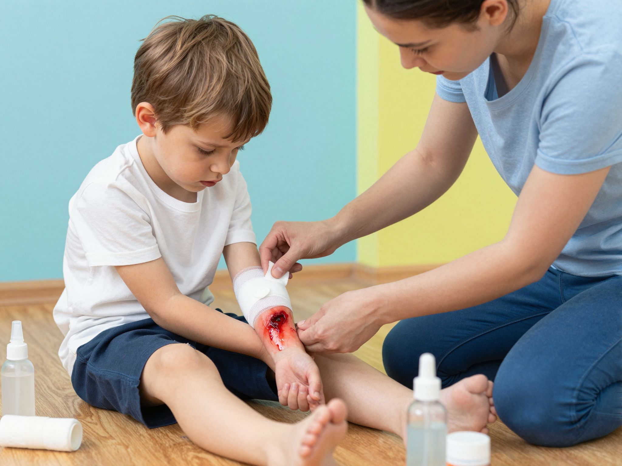 A sebkezelés gyorsan csökkenti a vérveszteséget gyerekeknél.