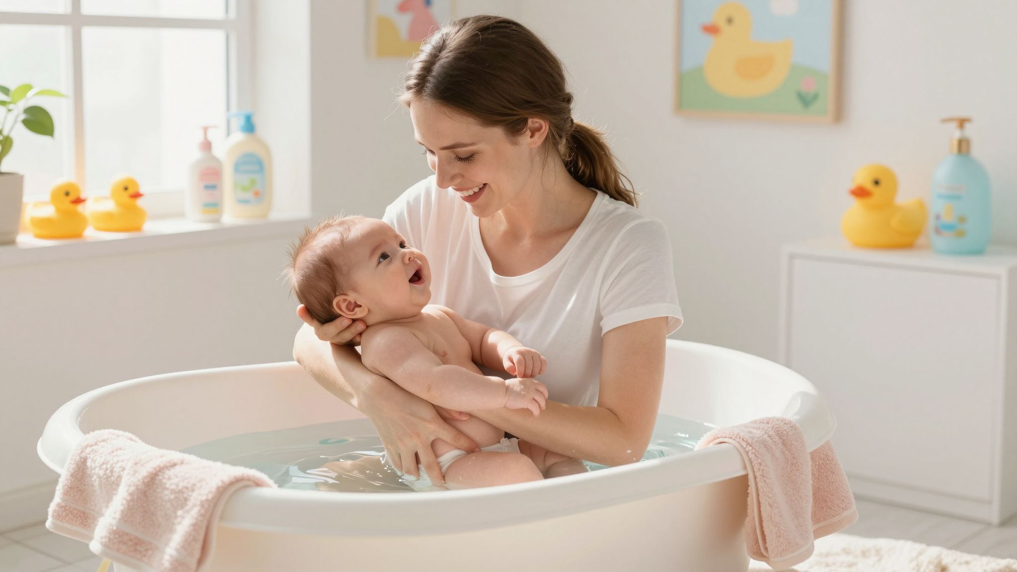 A megfelelő hőmérséklet és világítás segíti a baba megnyugtatását.