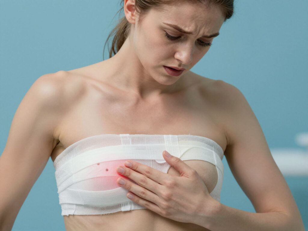 A helytelen mellre helyezés következményei: sebesedés és fertőzésveszély