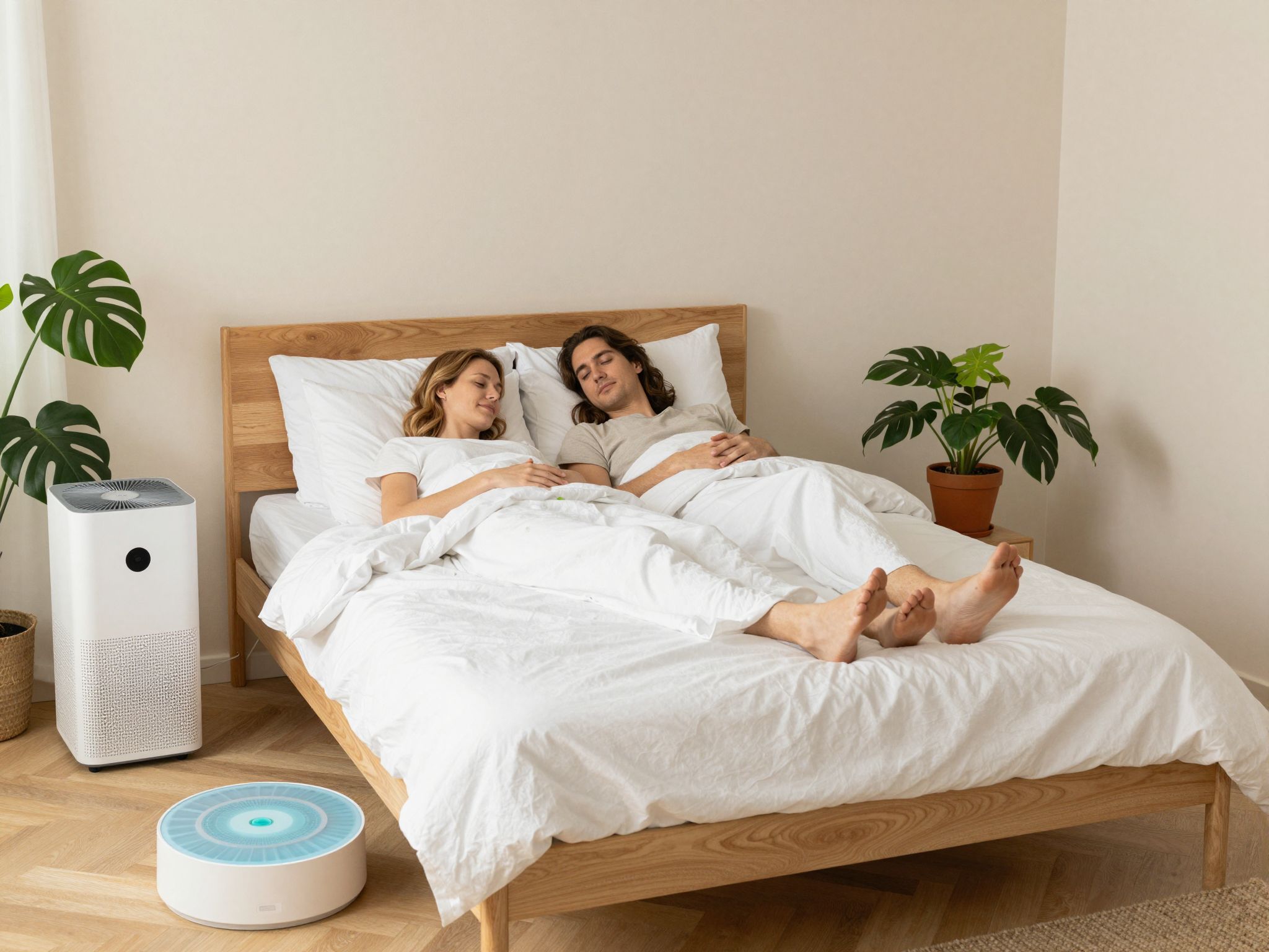 A hálószobai páratartalom csökkentése segíthet az allergiás tüneteken.