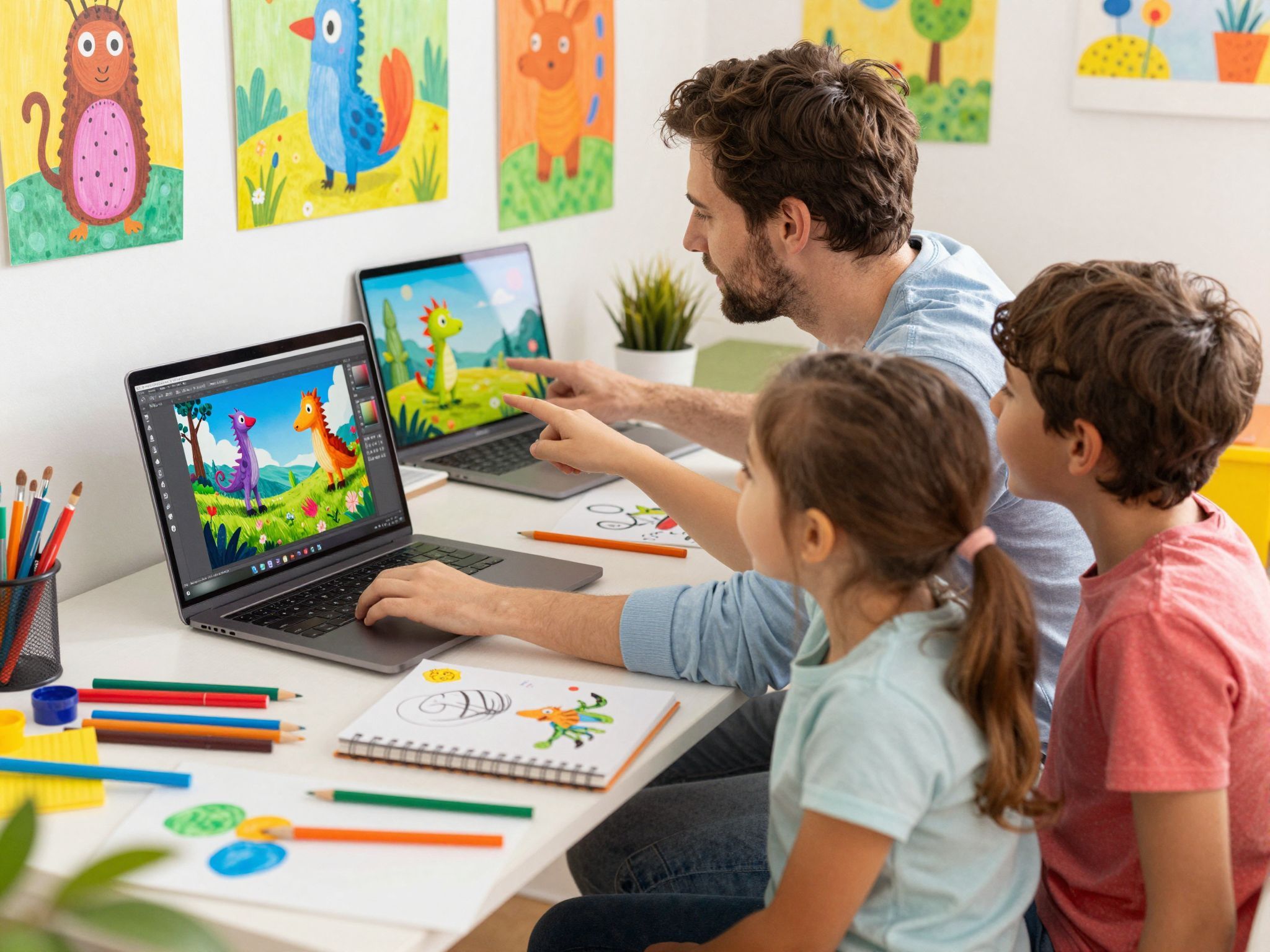 A közös alkotás fejleszti a kreativitást és együttműködést.