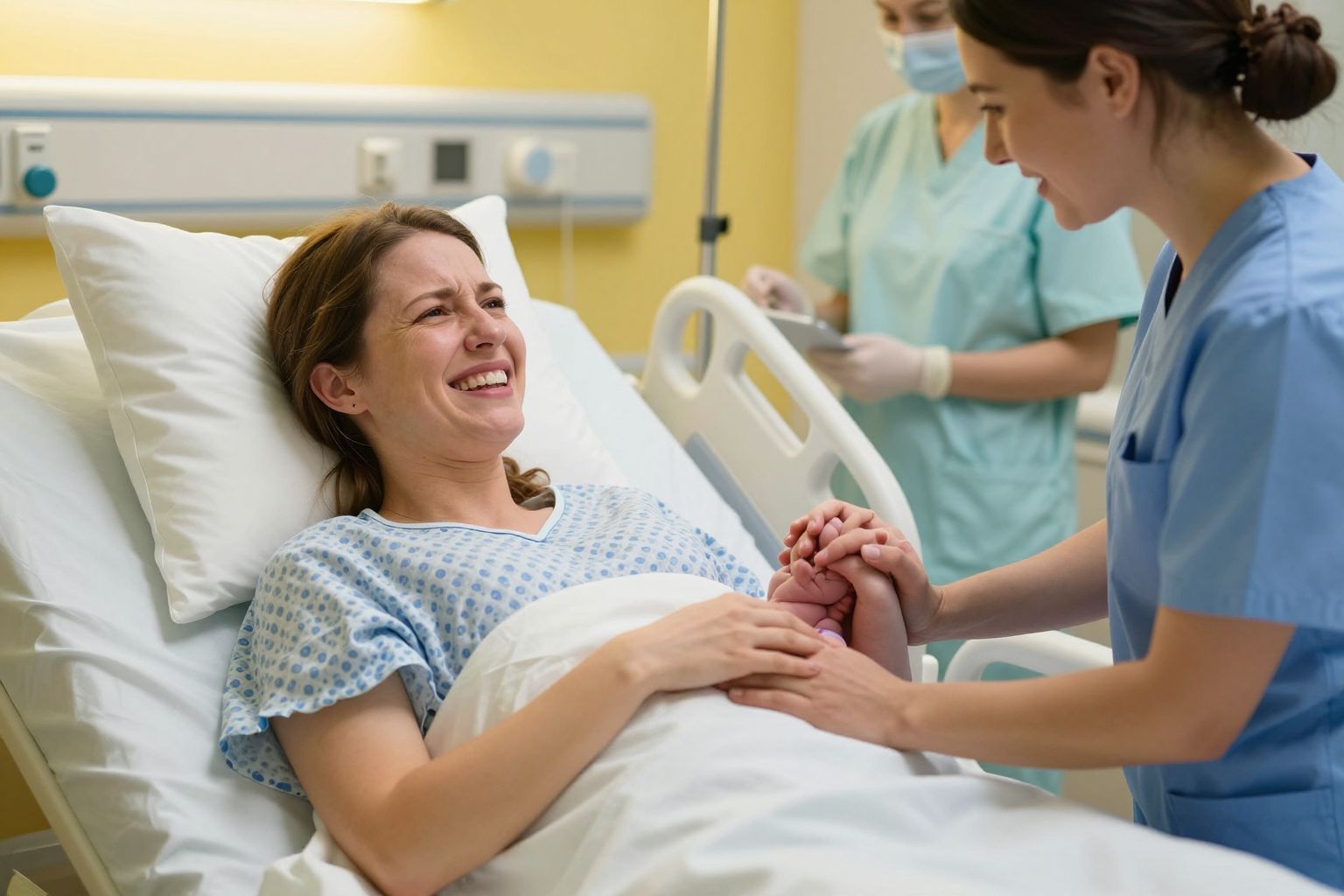 A szülés átmeneti szakaszában fokozódik a fájdalomérzés.