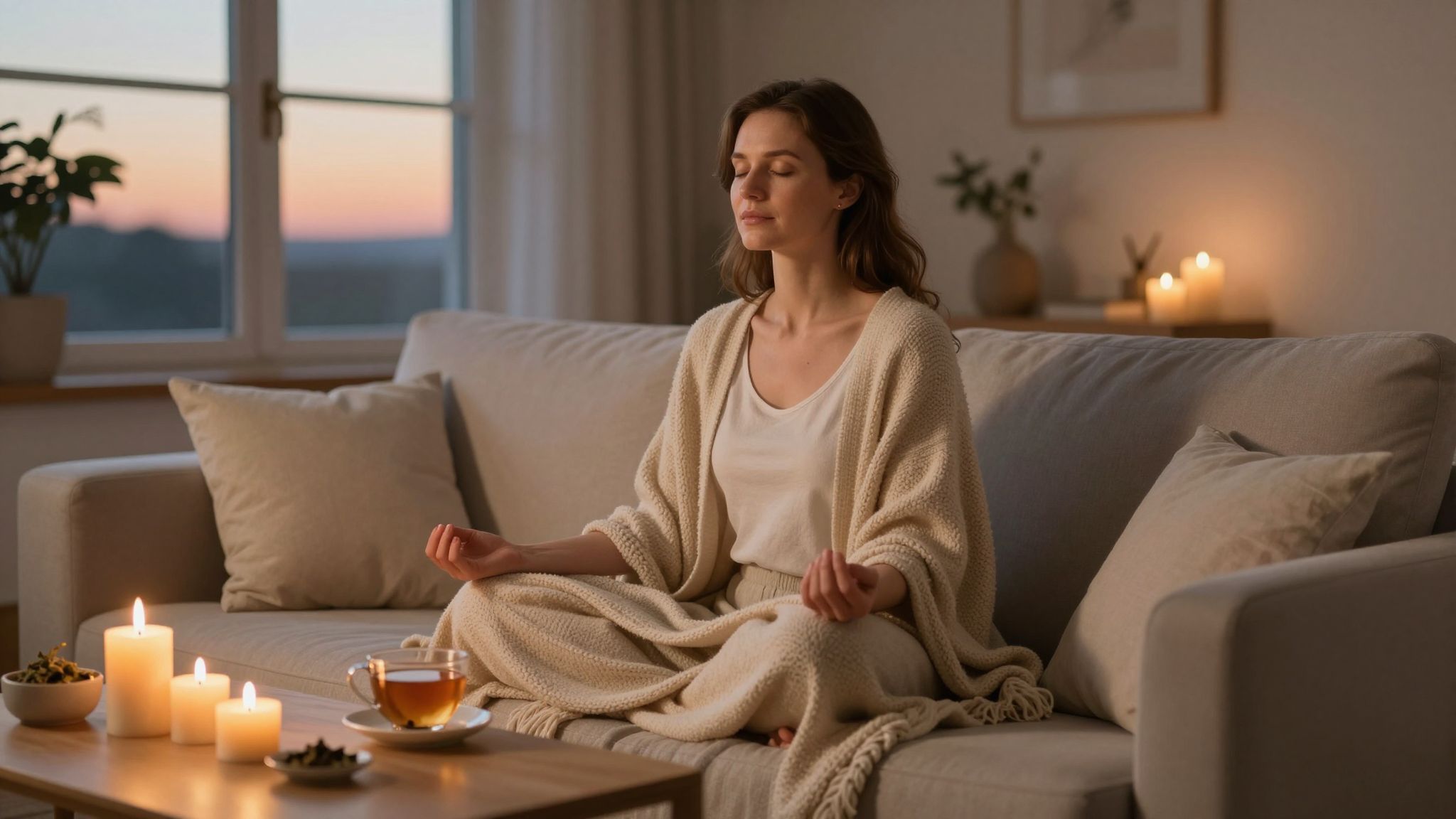 Esti lecsendesedés csökkenti a mentális terhet és stresszt.