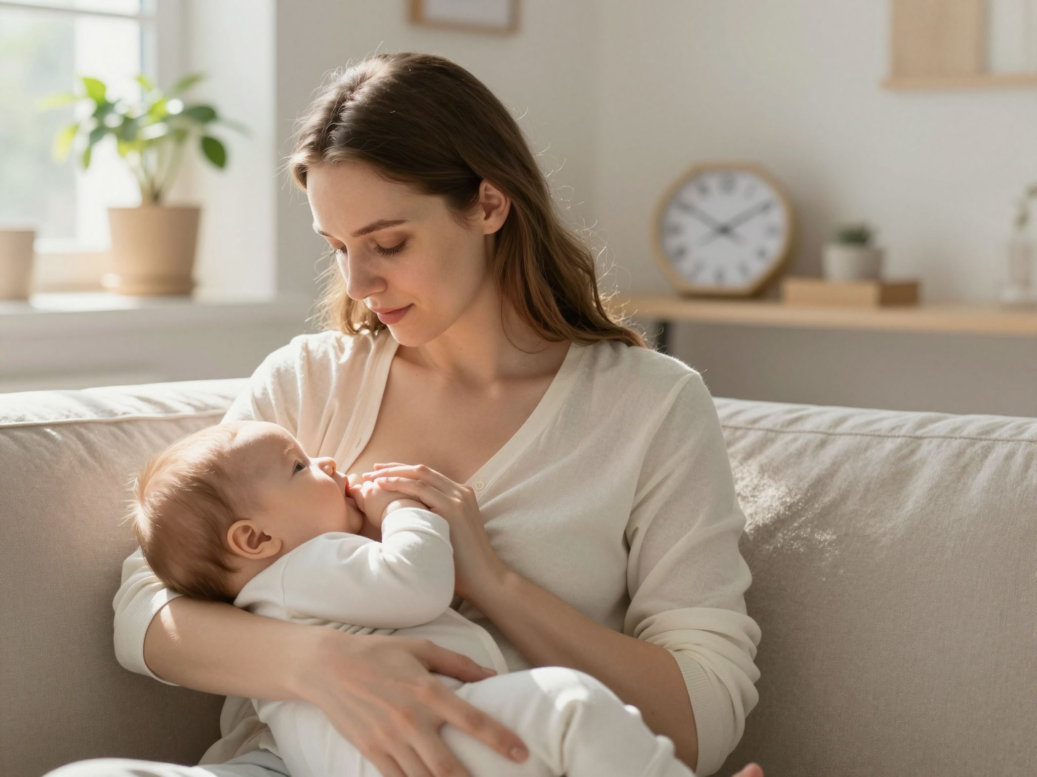 Szoptatáskor az utófájások görcsöket okozhatnak a méhben.