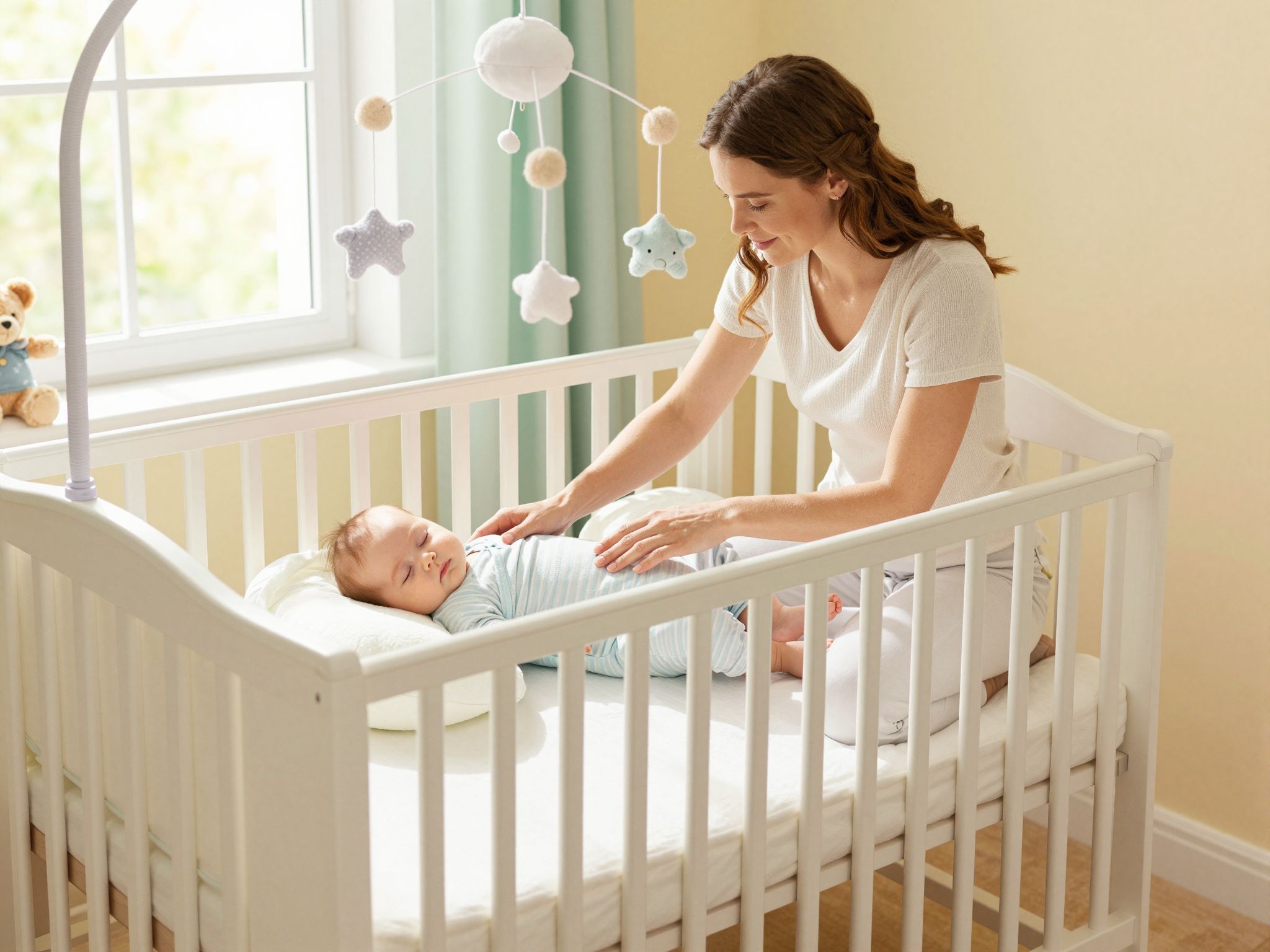 Az esti rutin segít a baba nyugodt alvásában.