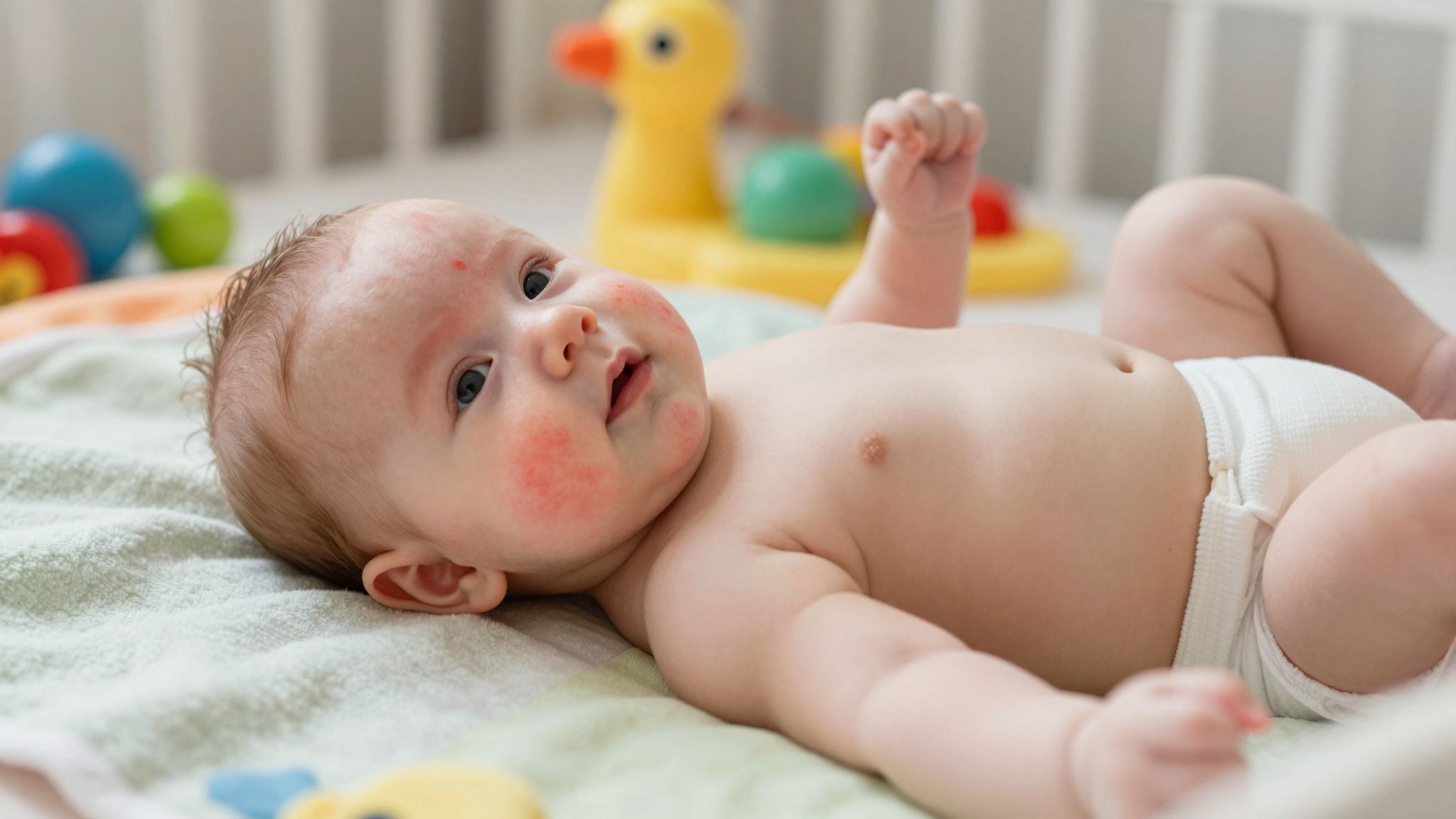 Az erythema toxicum ártalmatlan, hamar elmúlik a babán.