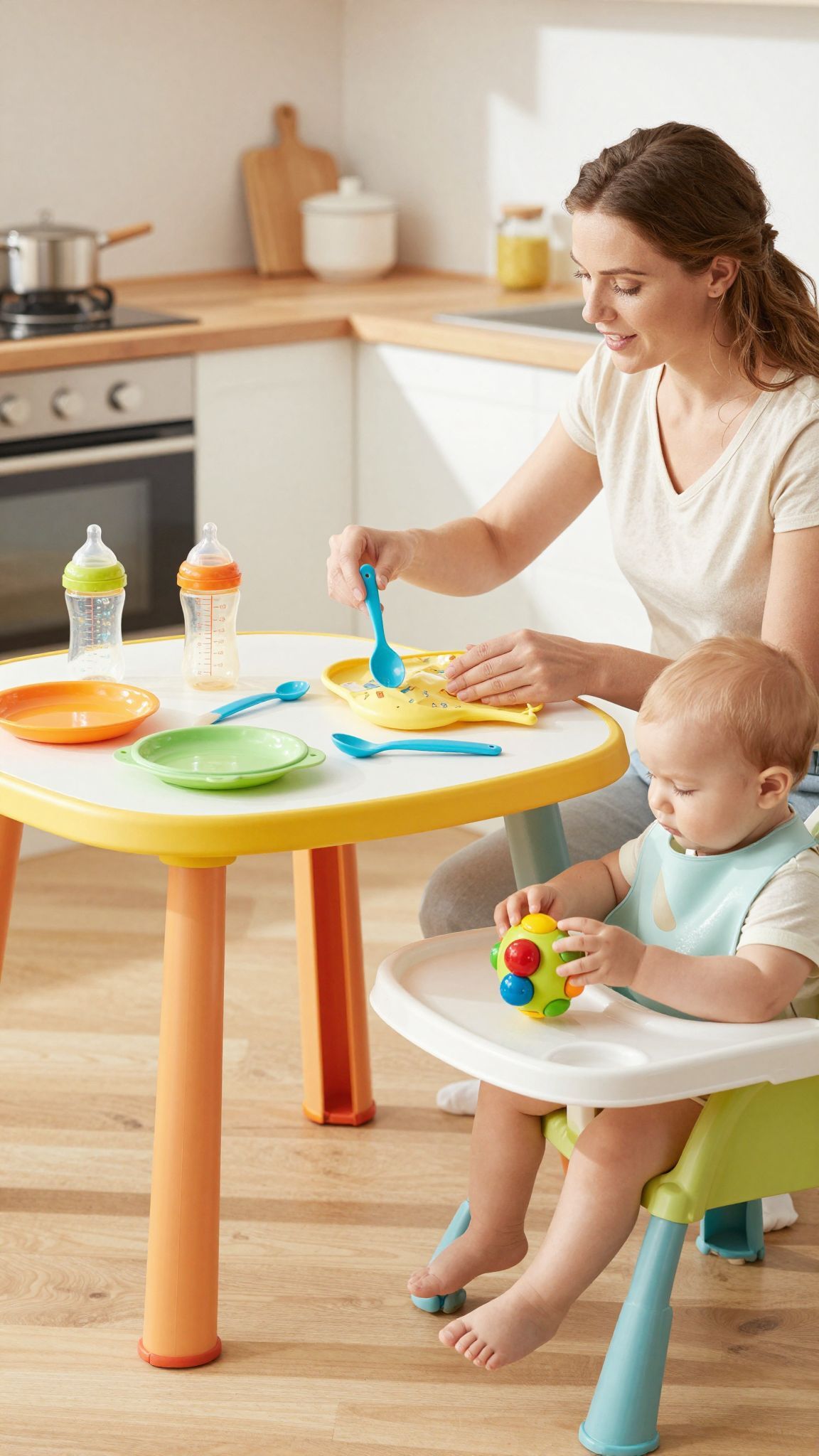 A bébiétkezéshez elegendő pár alapvető konyhai eszköz.