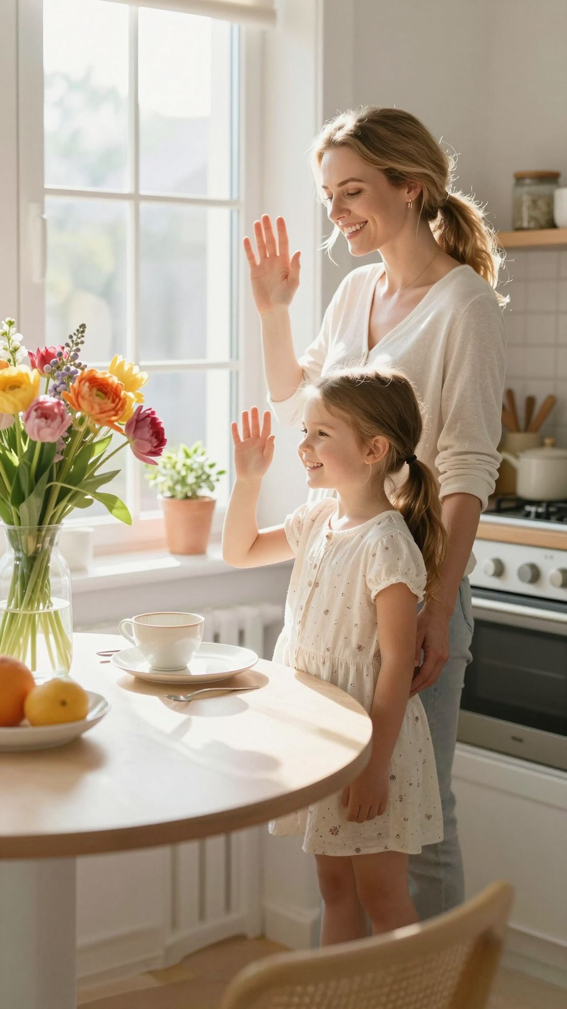 A titkos integetés erősíti a köteléket anya és lánya között.