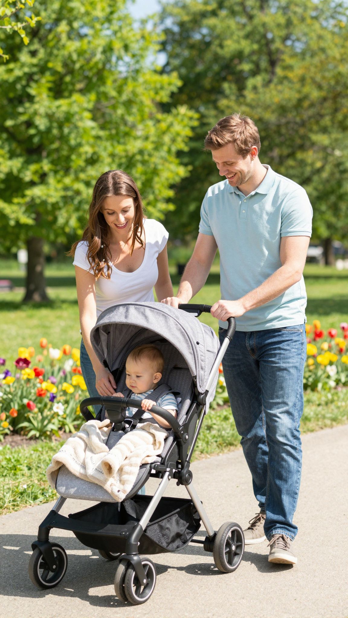 A babák sétához való öltöztetése kulcsfontosságú az időjárás függvényében.