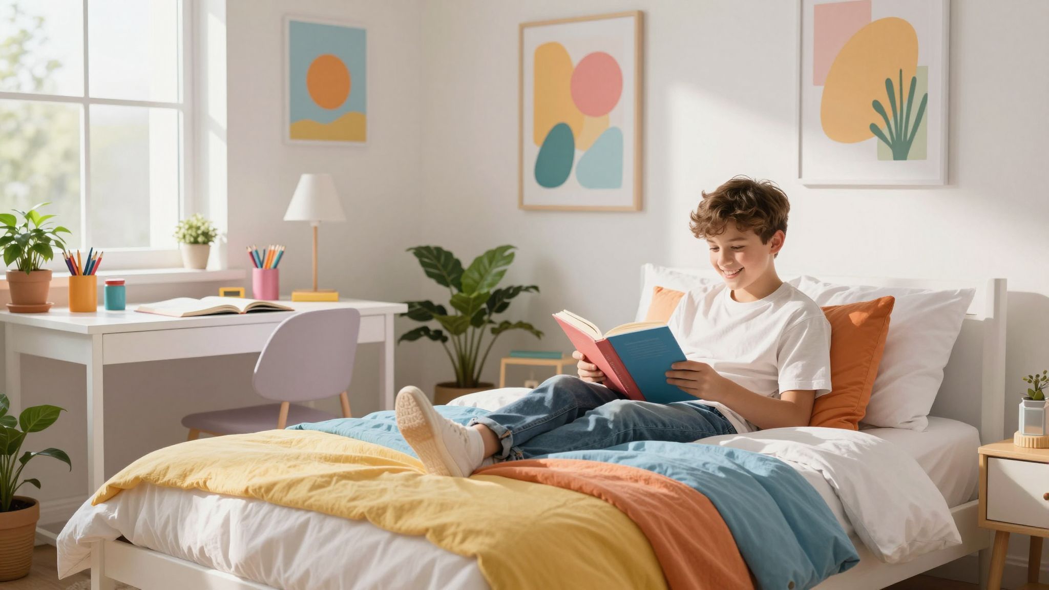 A nyugodt alvási környezet elősegíti a tinédzserek pihenését.