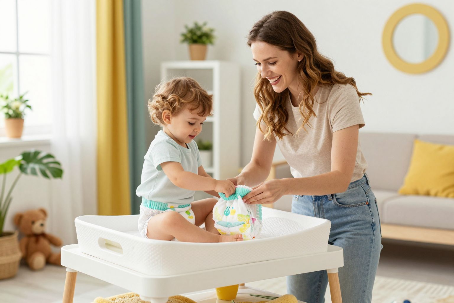 A mosható pelenkák segítenek csökkenteni a hulladékot.