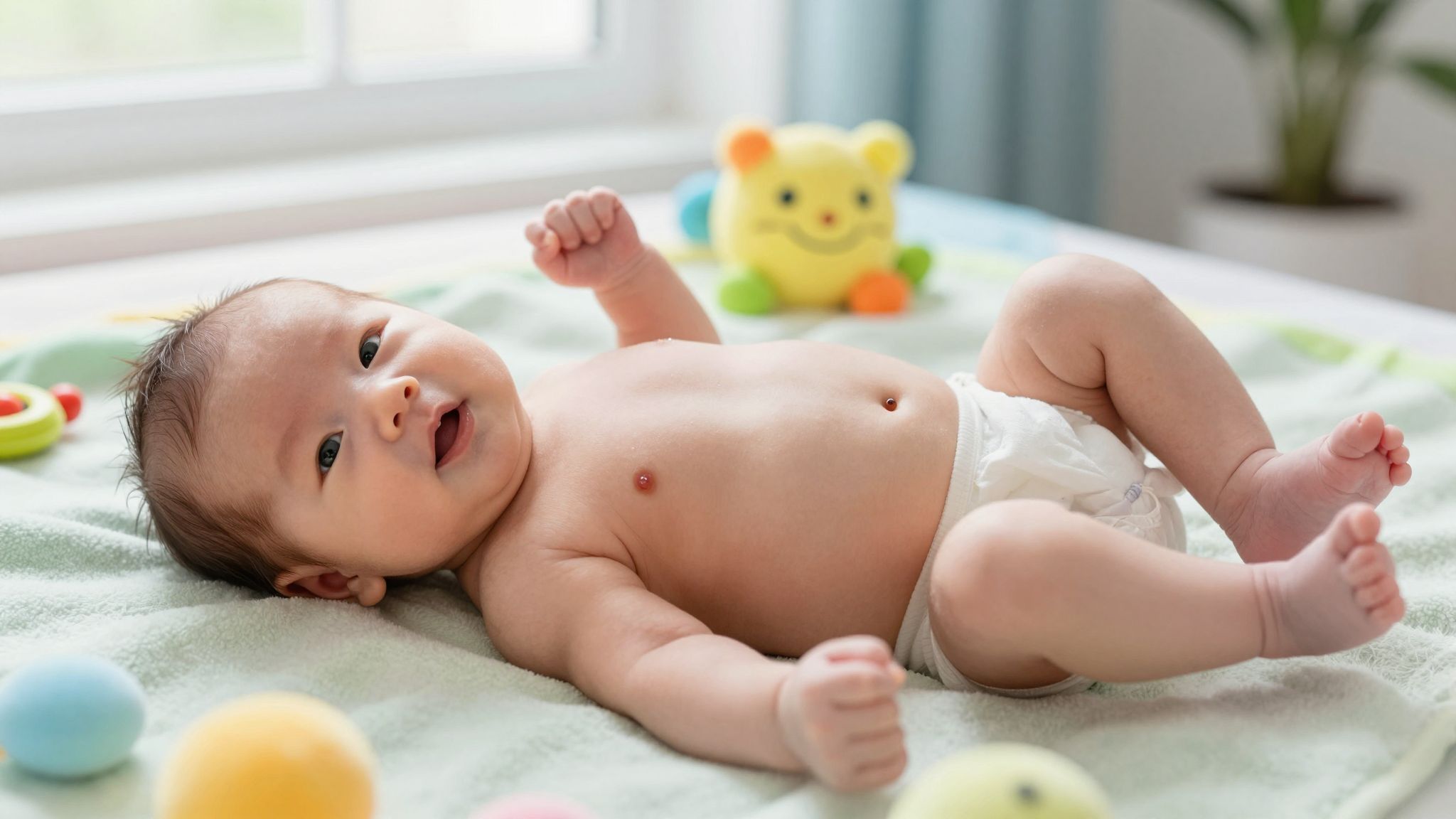 A köldökgranulóma gyakori újszülötteknél, ártalmatlan állapot.