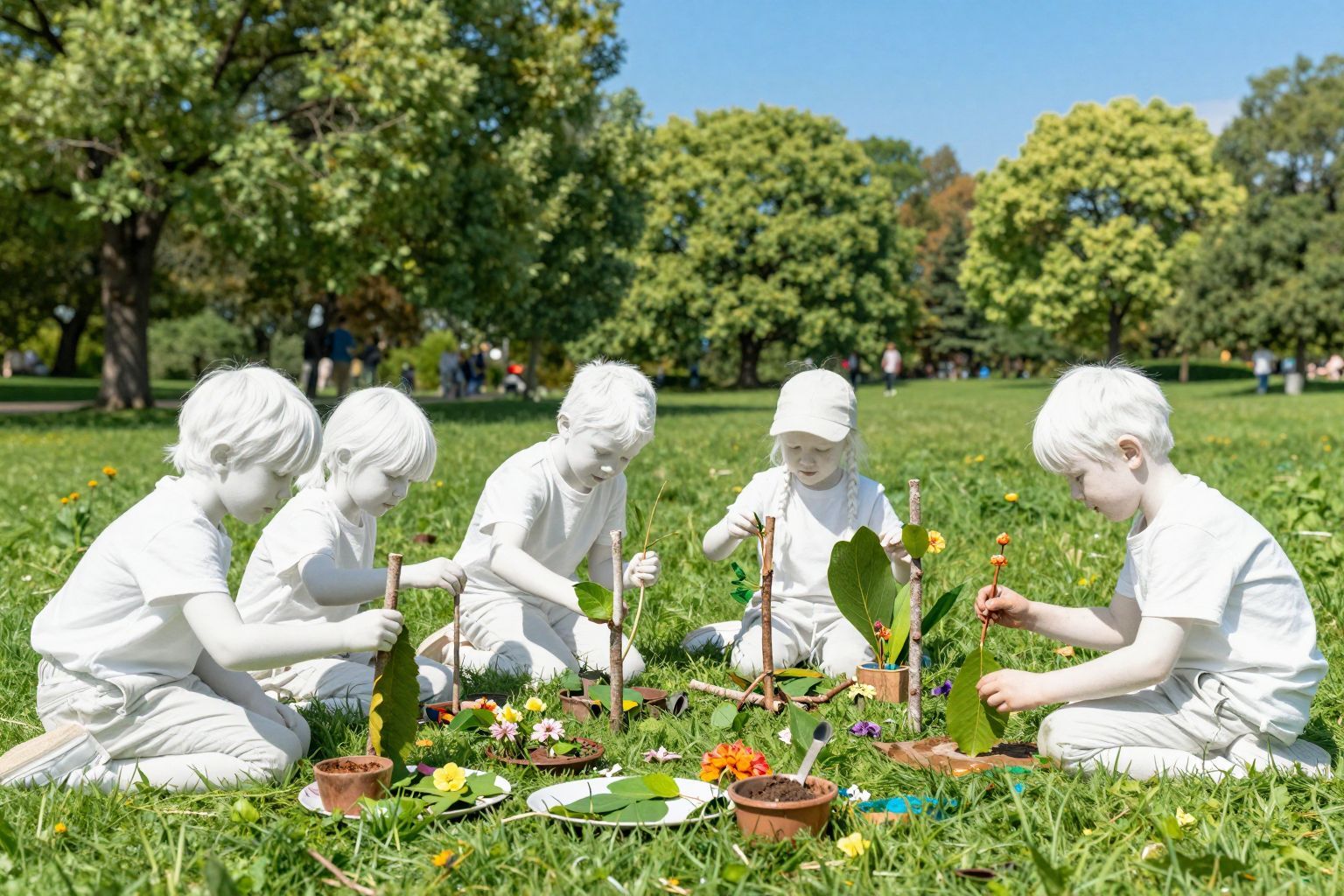 A természetes anyagokkal való játék serkenti a gyerekek kreativitását.