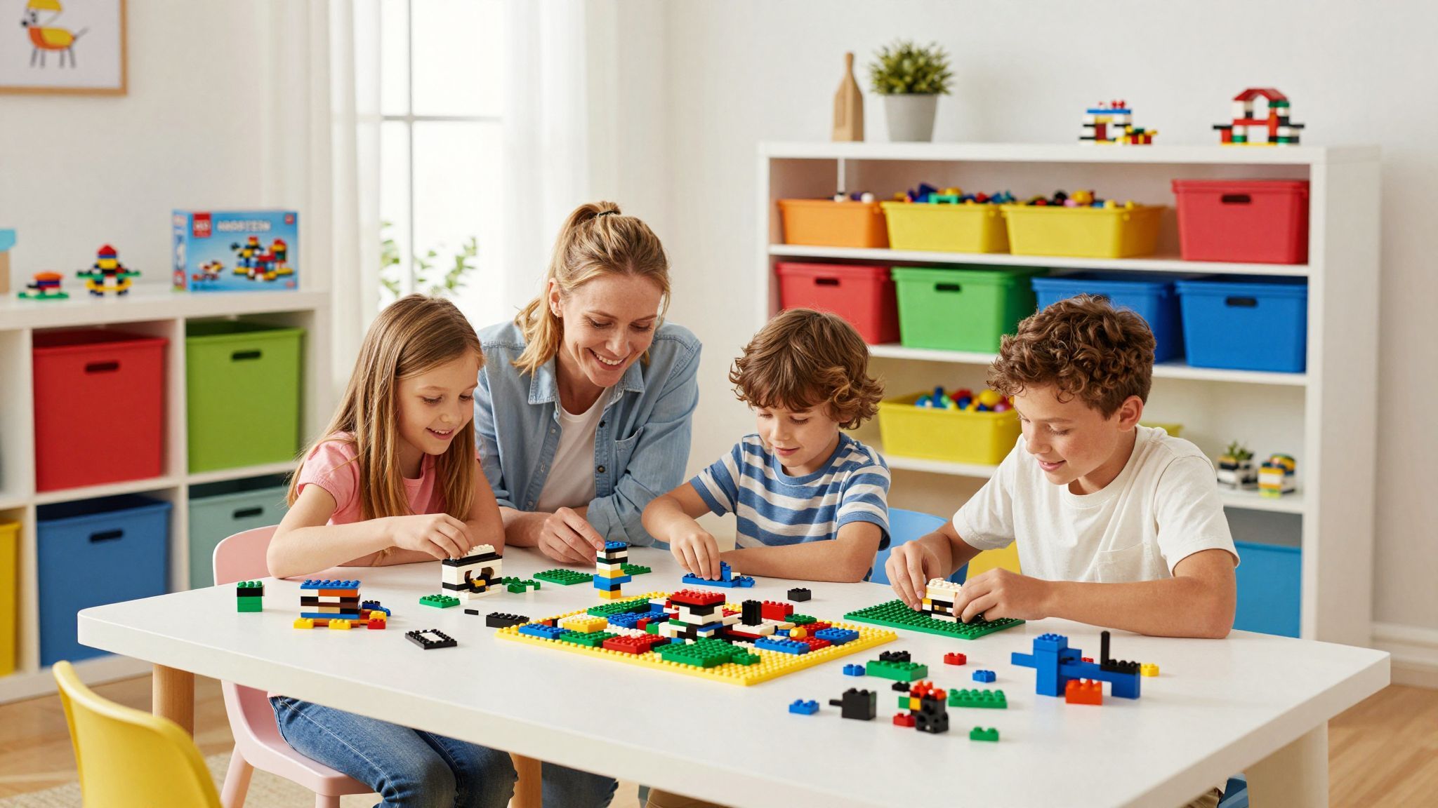 A kreatív tárolás segít a legókockák rendezésében.