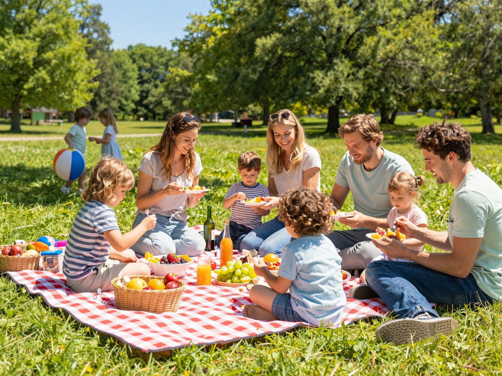 A piknik segít a családok összekapcsolódásában és élmények megosztásában.