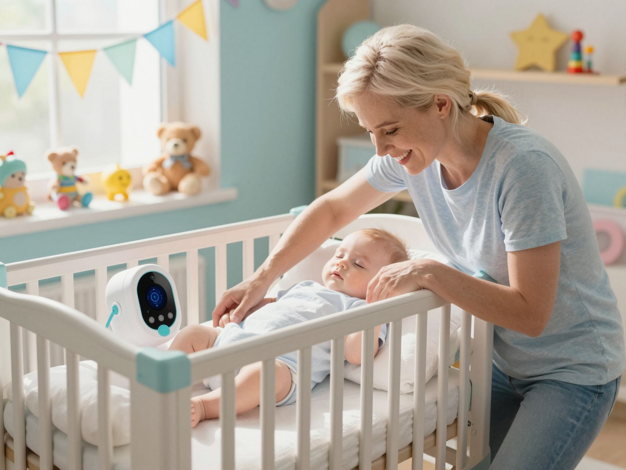 A bébiőrző használata segíti a szülők nyugalmát.