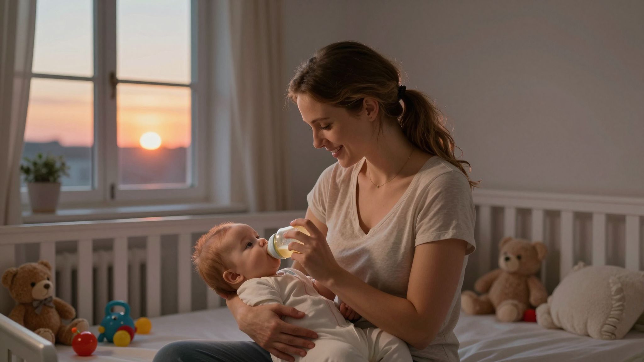 Az esti rutin segít a baba nyugodt alvásában.