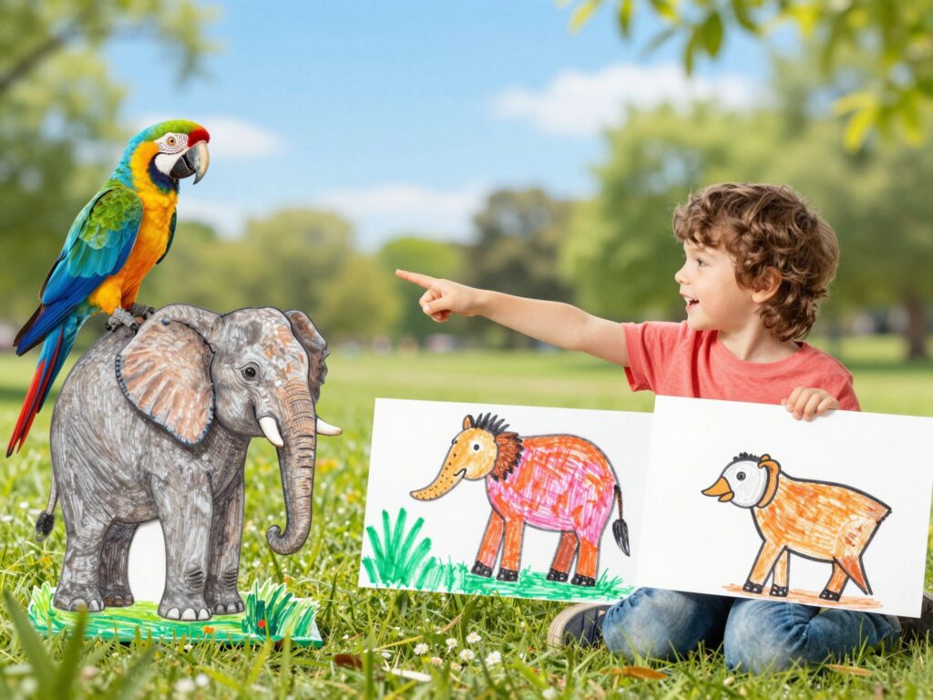 Zseniális átalakulás: így néznének ki a gyerekrajzok állatai a valóságban