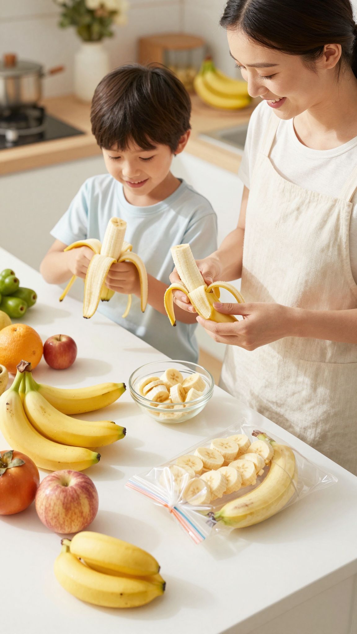 A fagyasztott banán smoothie-kban tökéletes állagú.