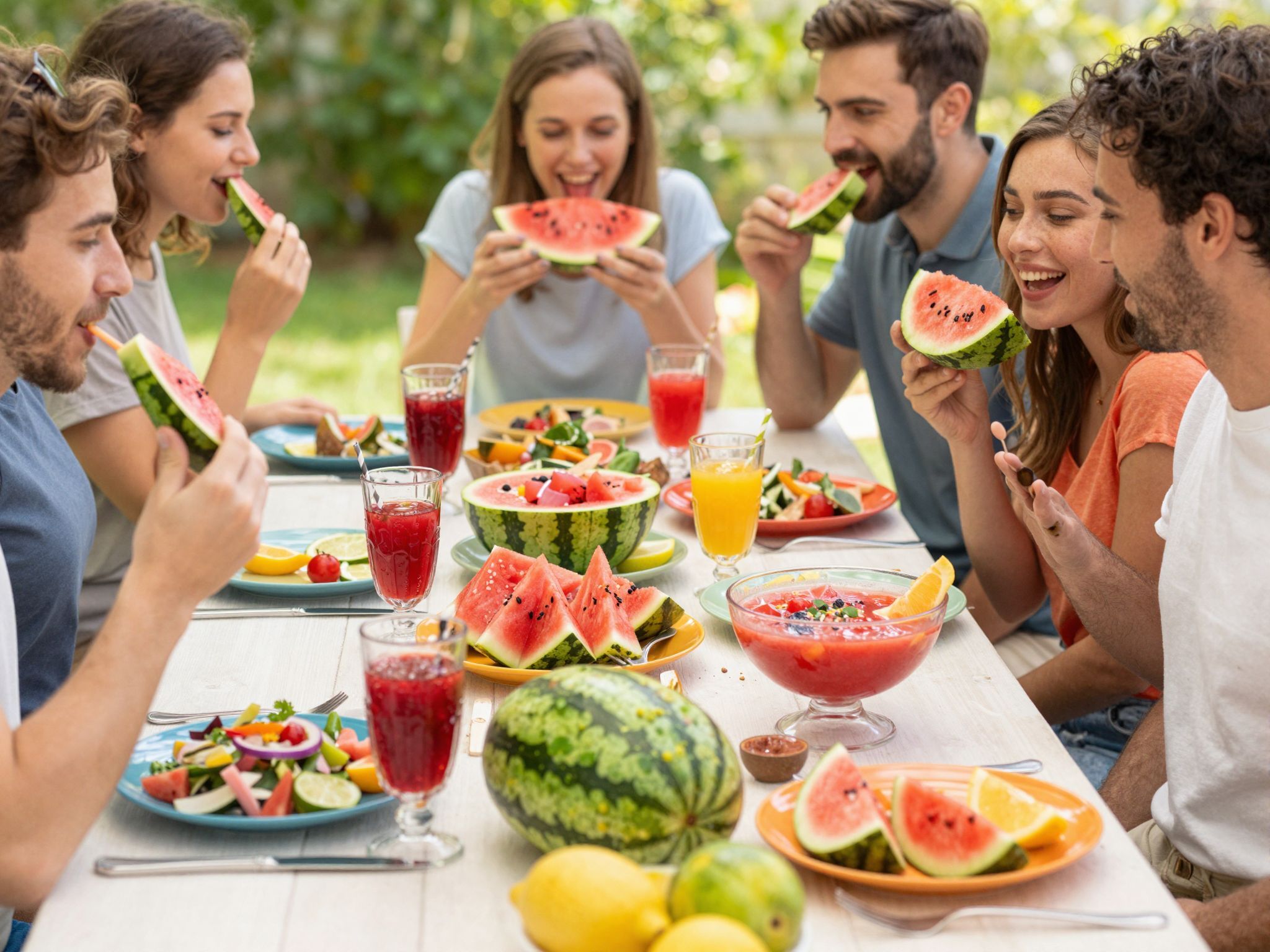 A dinnye közös fogyasztása erősíti a társas kapcsolatokat.