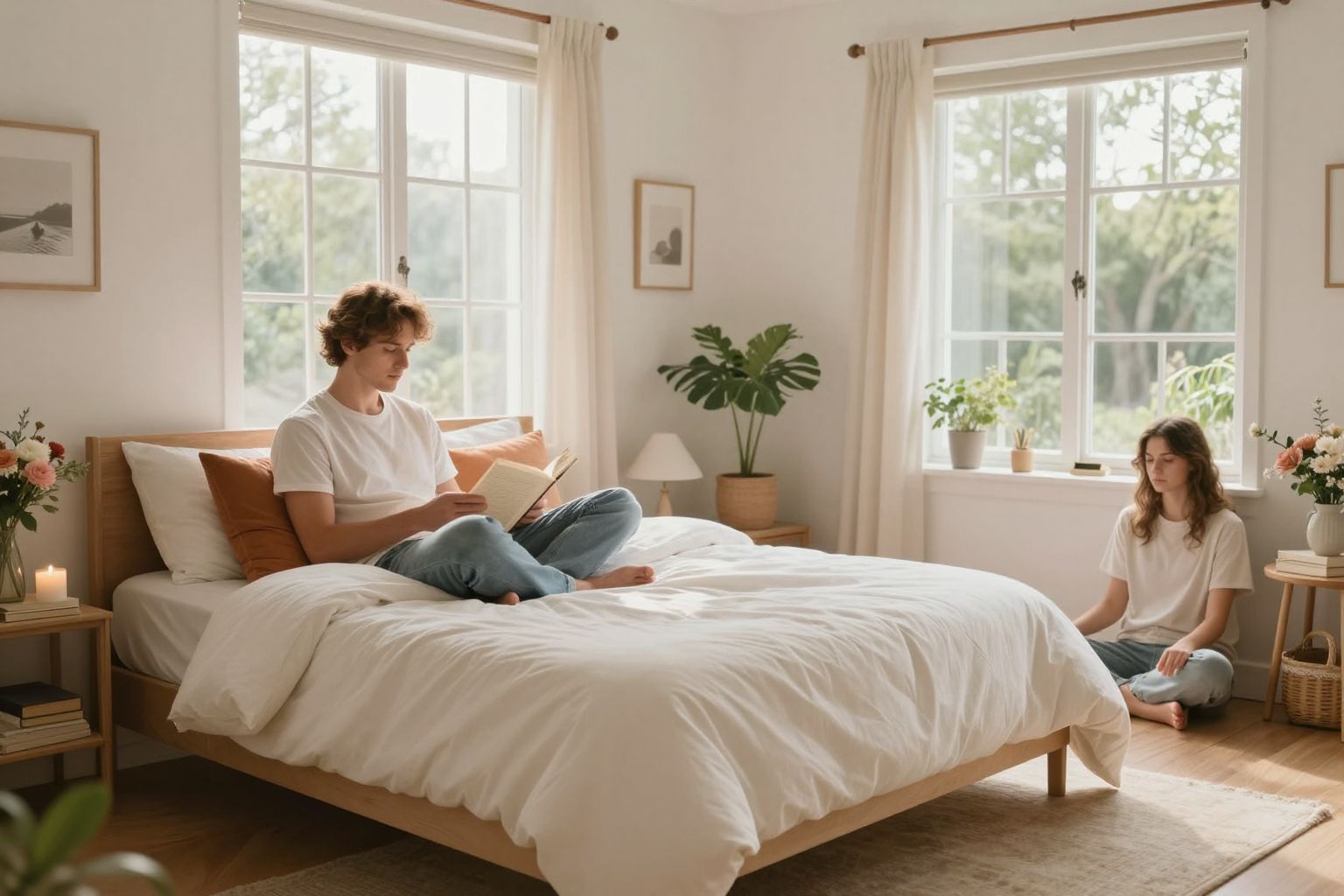 A hálószoba a pihenés és feltöltődés ideális helyszíne.