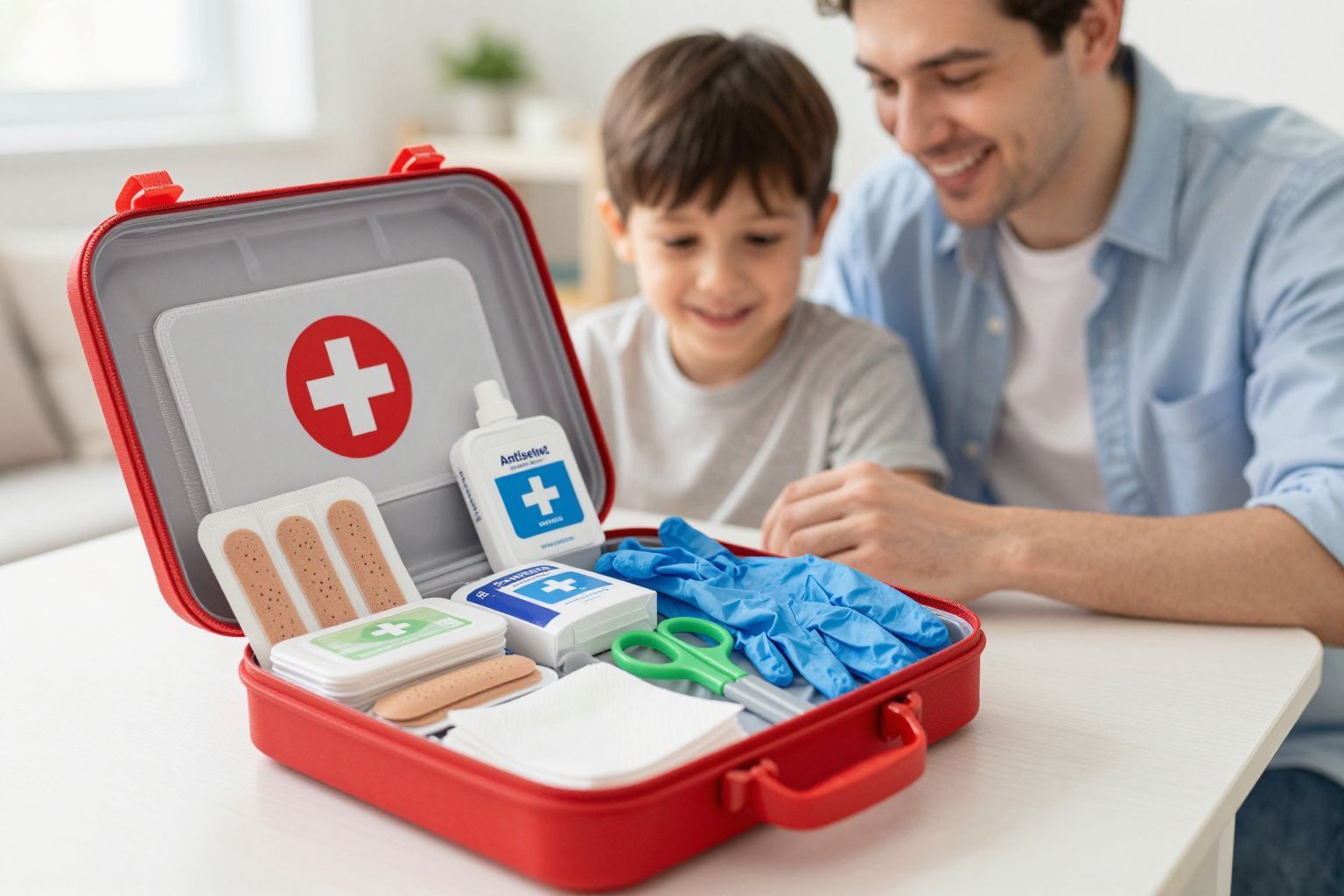 A kötelező elemek között szerepel a fertőtlenítő oldat.