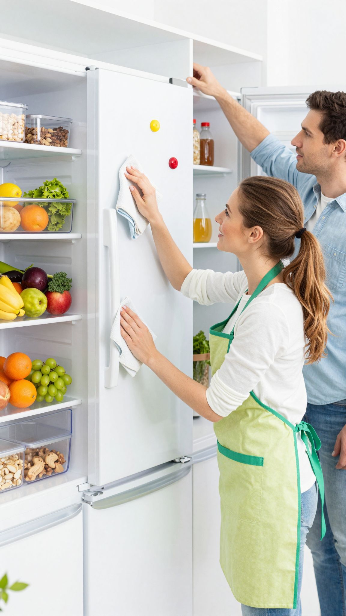 A hűtőszekrény heti takarítása megakadályozza a baktériumok szaporodását.