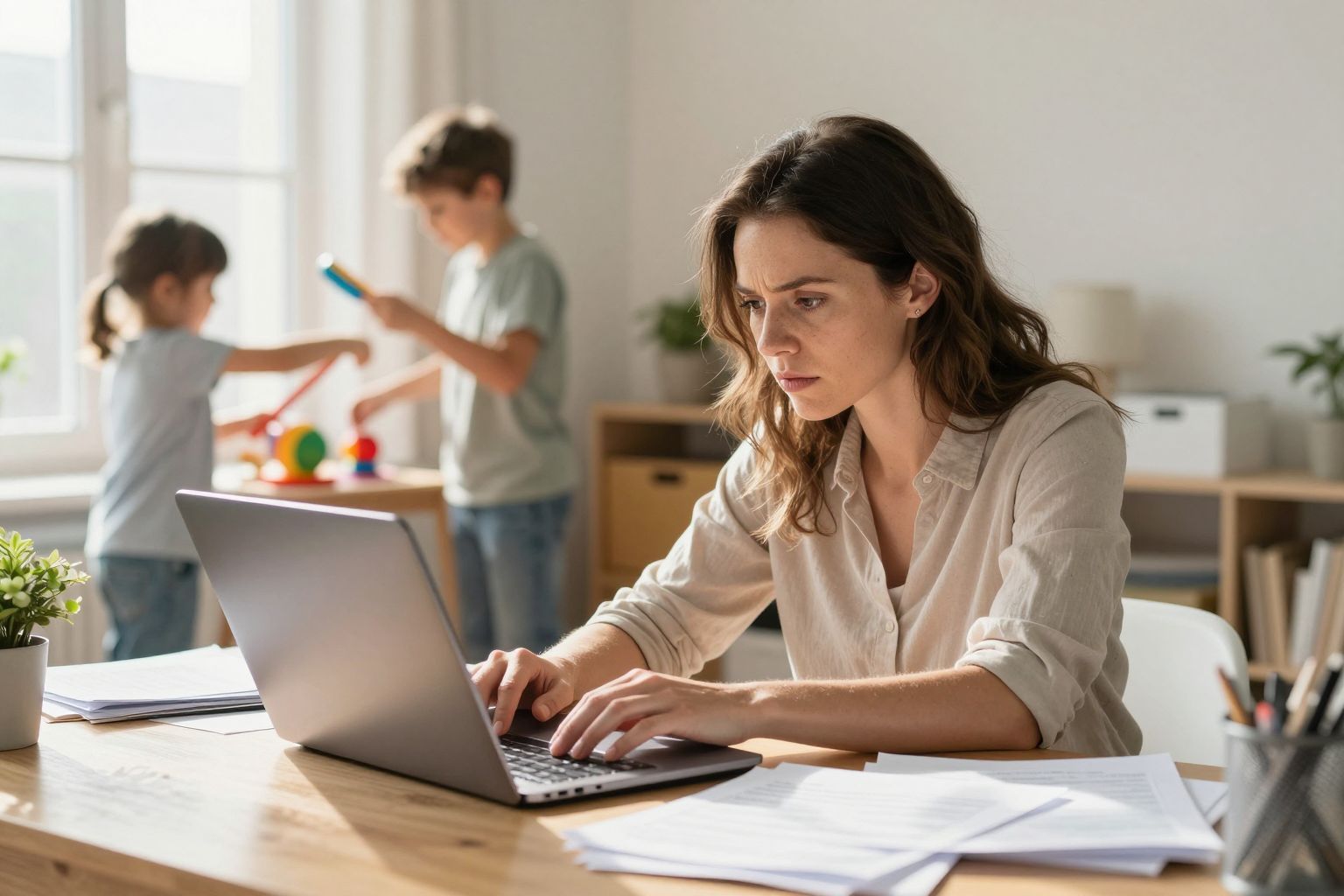 A home office nem csökkenti az anyák terheit.