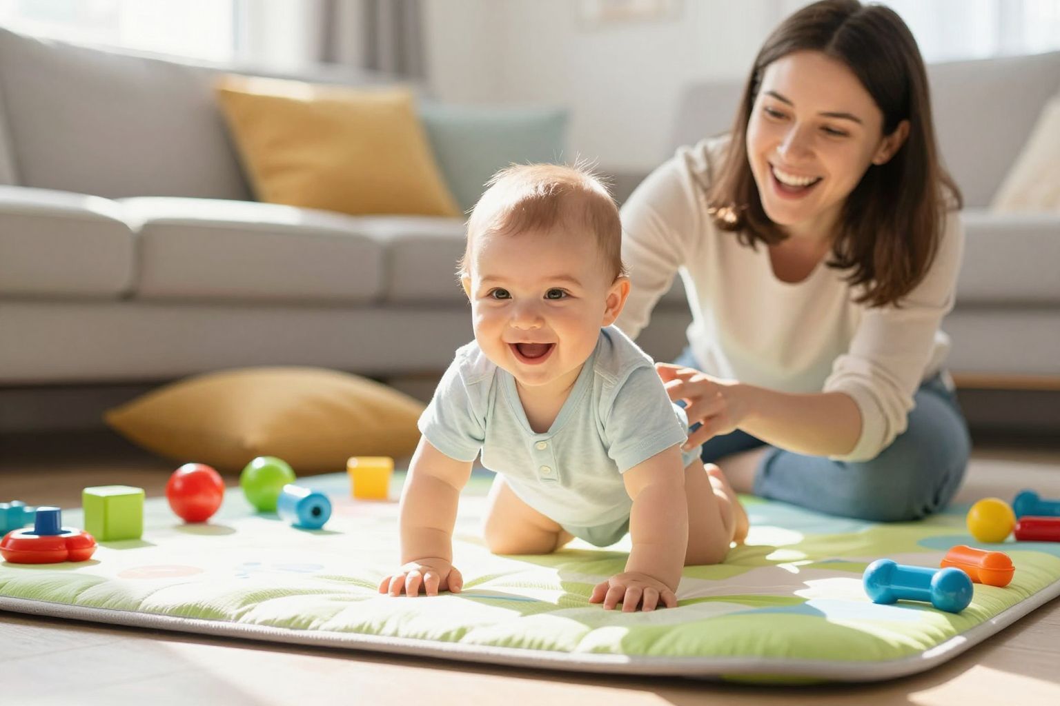 Figyelj a baba mozgásainak fejlődésére és ritmusára!