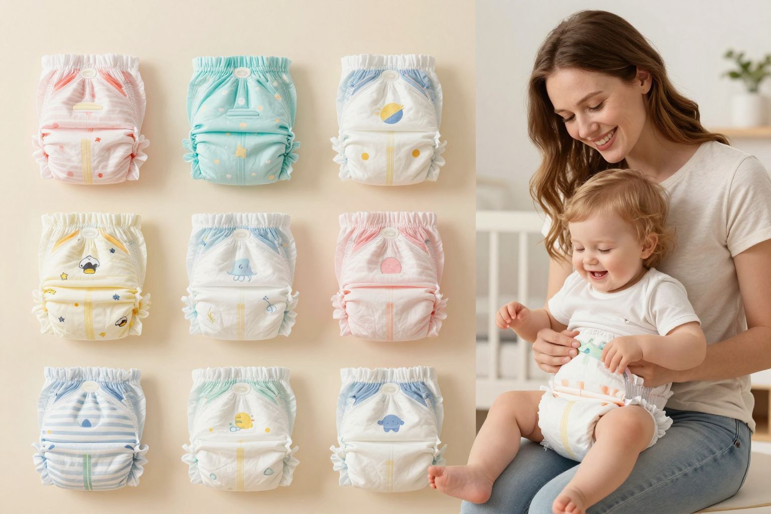 A mosható pelenkák különböző típusai eltérő felépítéssel rendelkeznek.