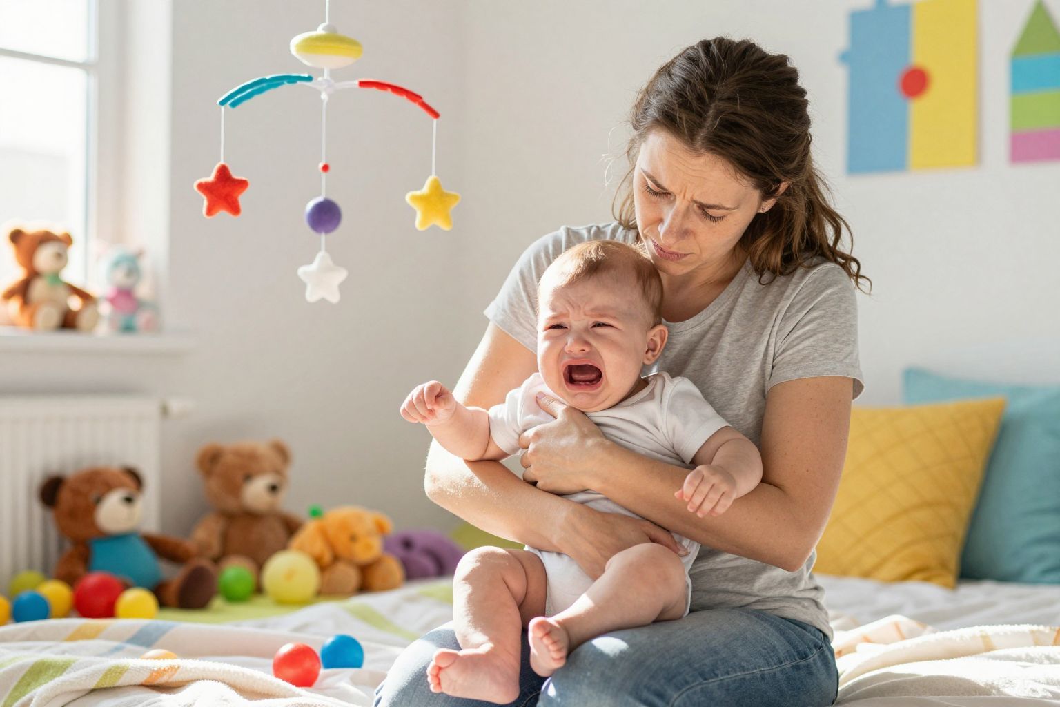 A fáradtság jele lehet az ingerlékeny sírás.