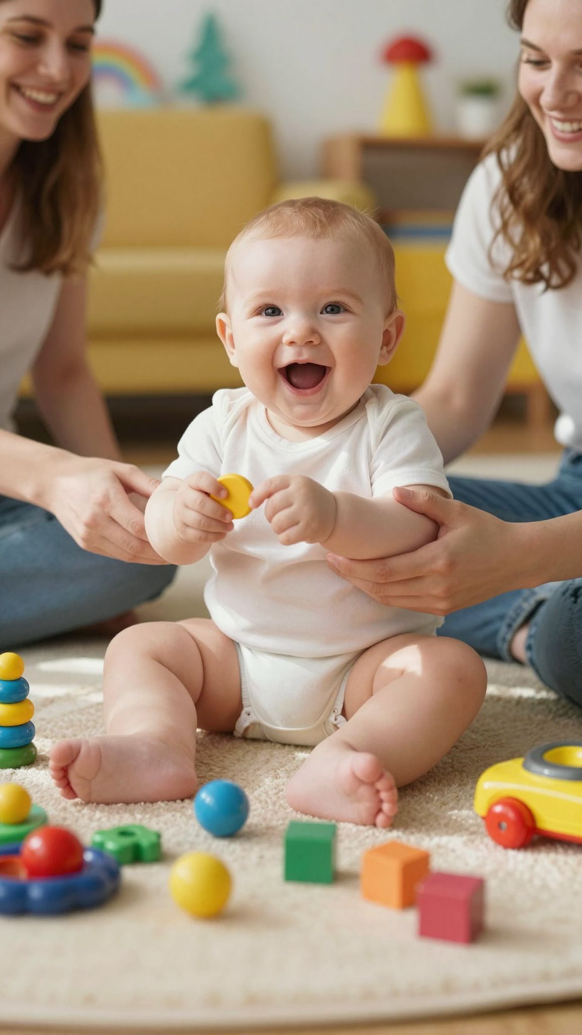 Az ikrek kisbabák kíváncsiak és gyorsan tanulnak.