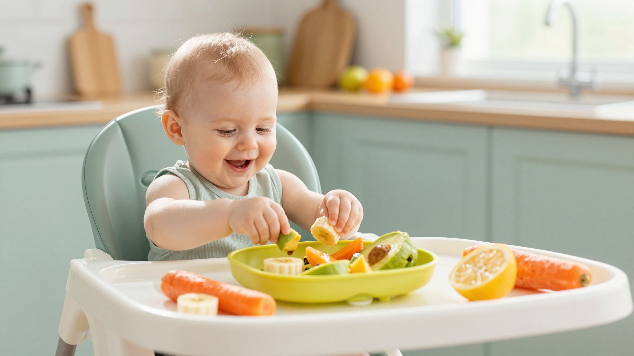 Az önálló evés segíti a csecsemők fejlődését.