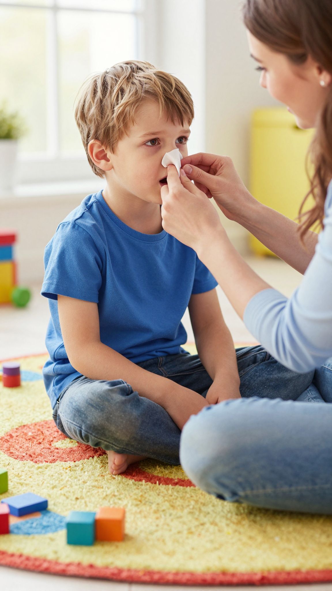 Az orrszárnyak összenyomása segít csökkenteni a vérzést.