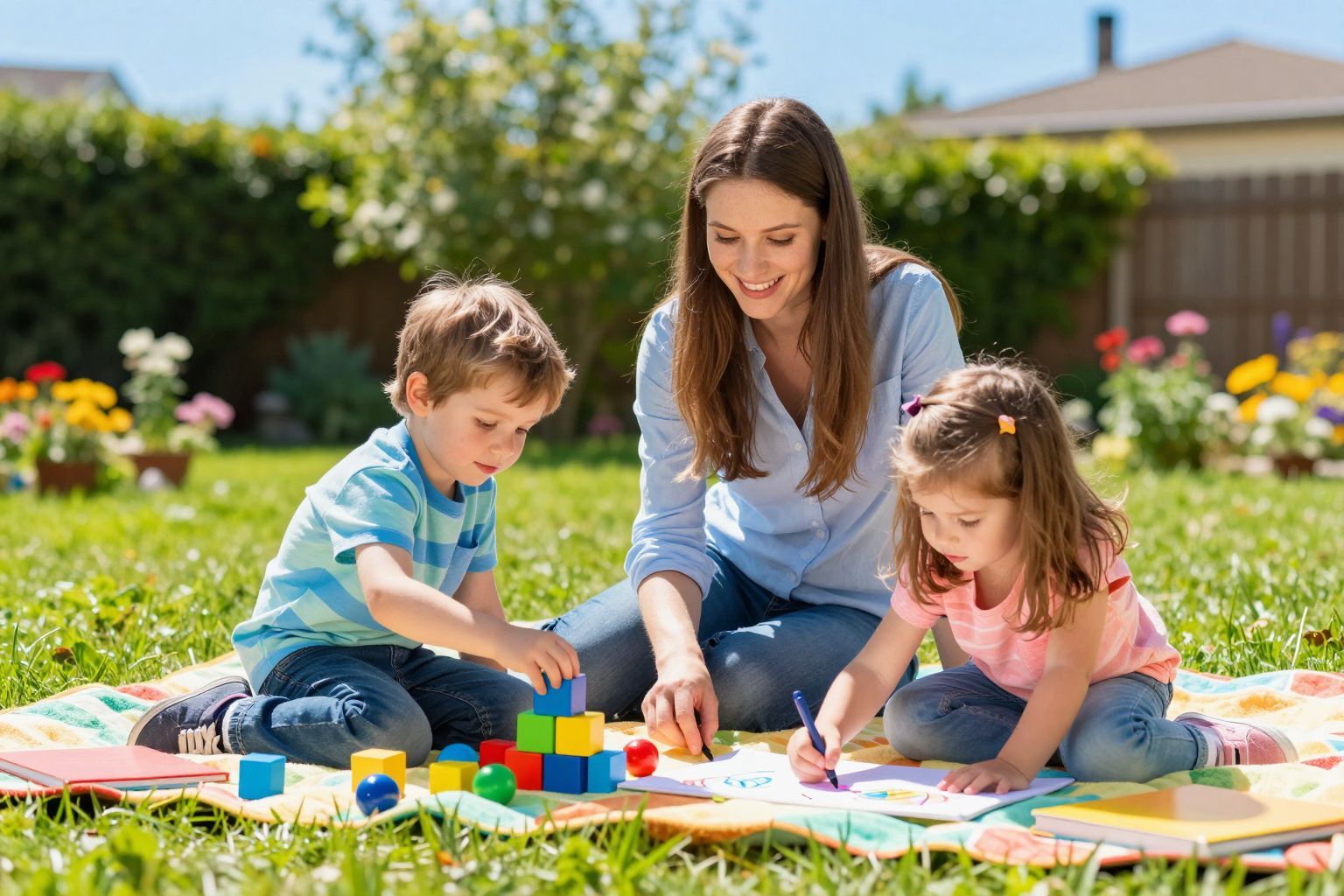 A bébiszitter személyre szabott figyelmet biztosít a gyerekeknek.