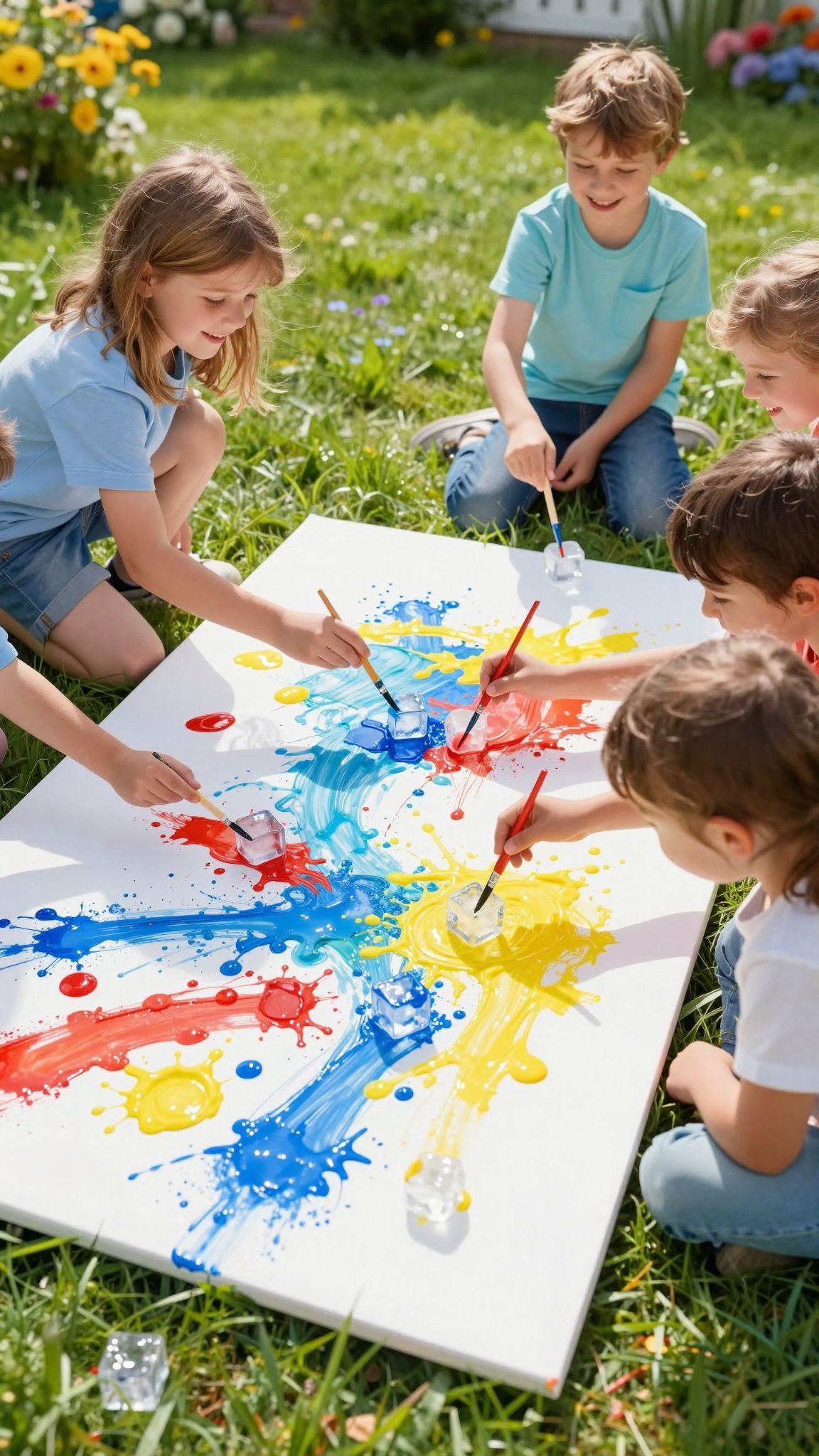 Jégkockával festve izgalmas folyamatok és színek születnek!