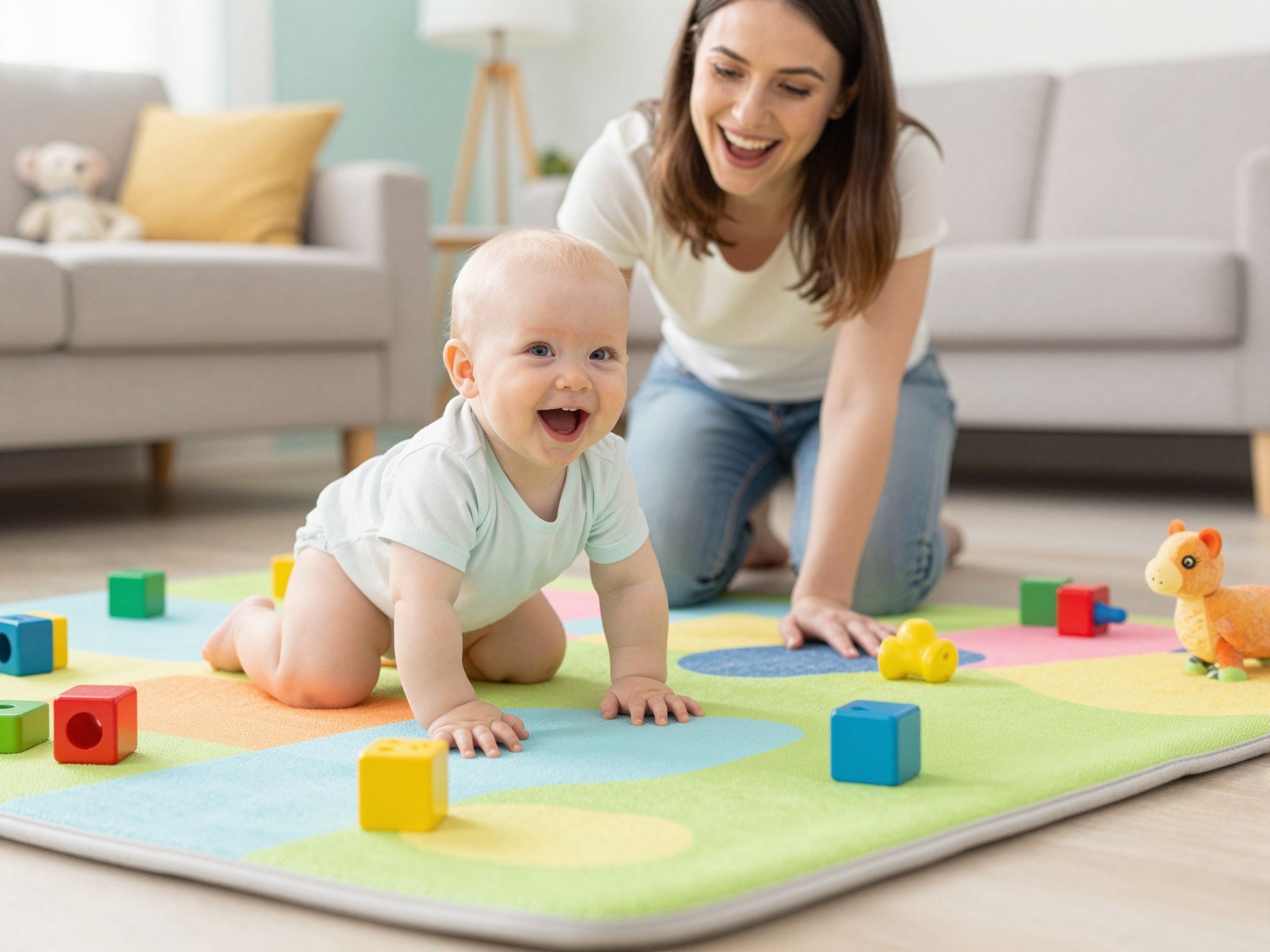 A mászás elősegíti a baba fizikai fejlődését.