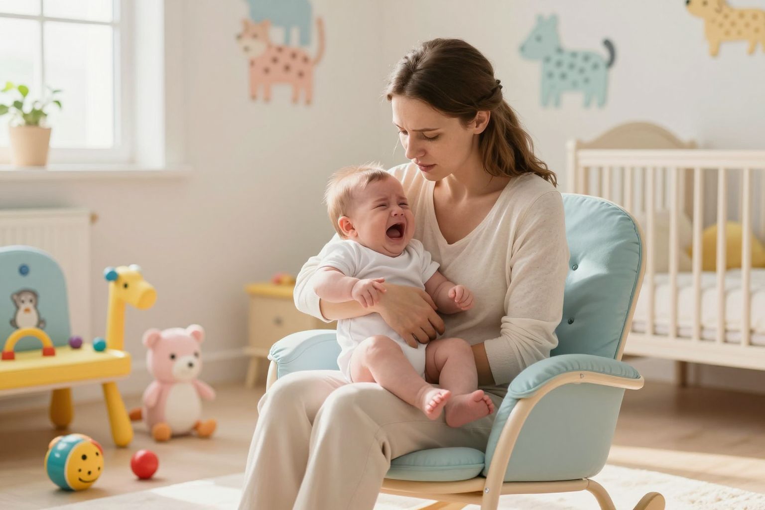 A kólika gyakori, de rövid életű a babáknál.