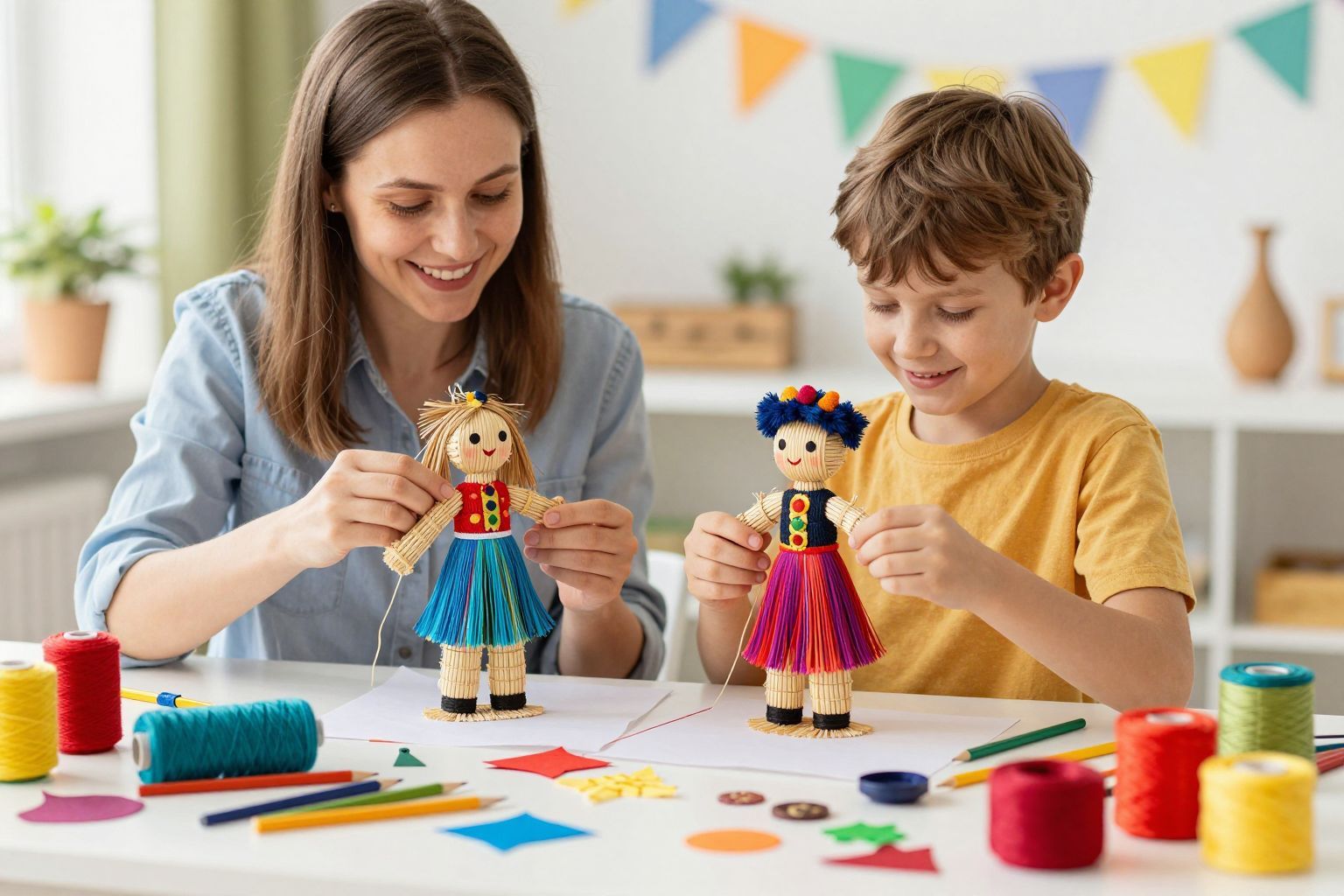 A csuhébábok készítése kreatív és hagyományőrző tevékenység.