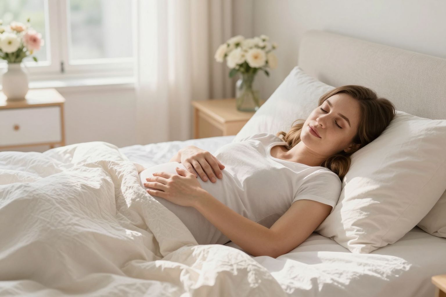 A bal oldalra fekvés javítja a keringést terhesen.