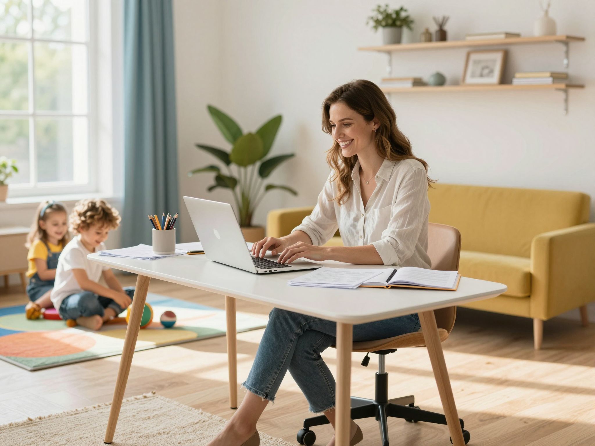 A home office és gyerekfelügyelet egyensúlyozása kihívás.