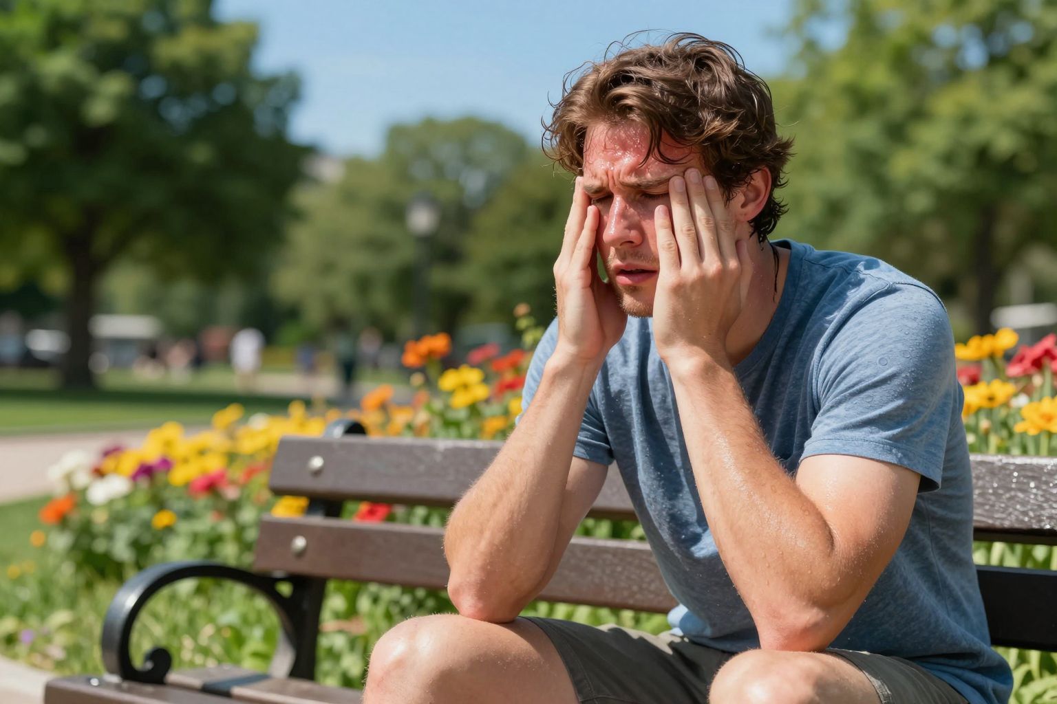 A hőguta izomgörcsöket és fizikai gyengeséget okozhat.